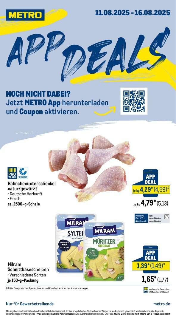 metro - Metro - App Deals-Prospekt gültig vom 11.08. bis 16.08.
