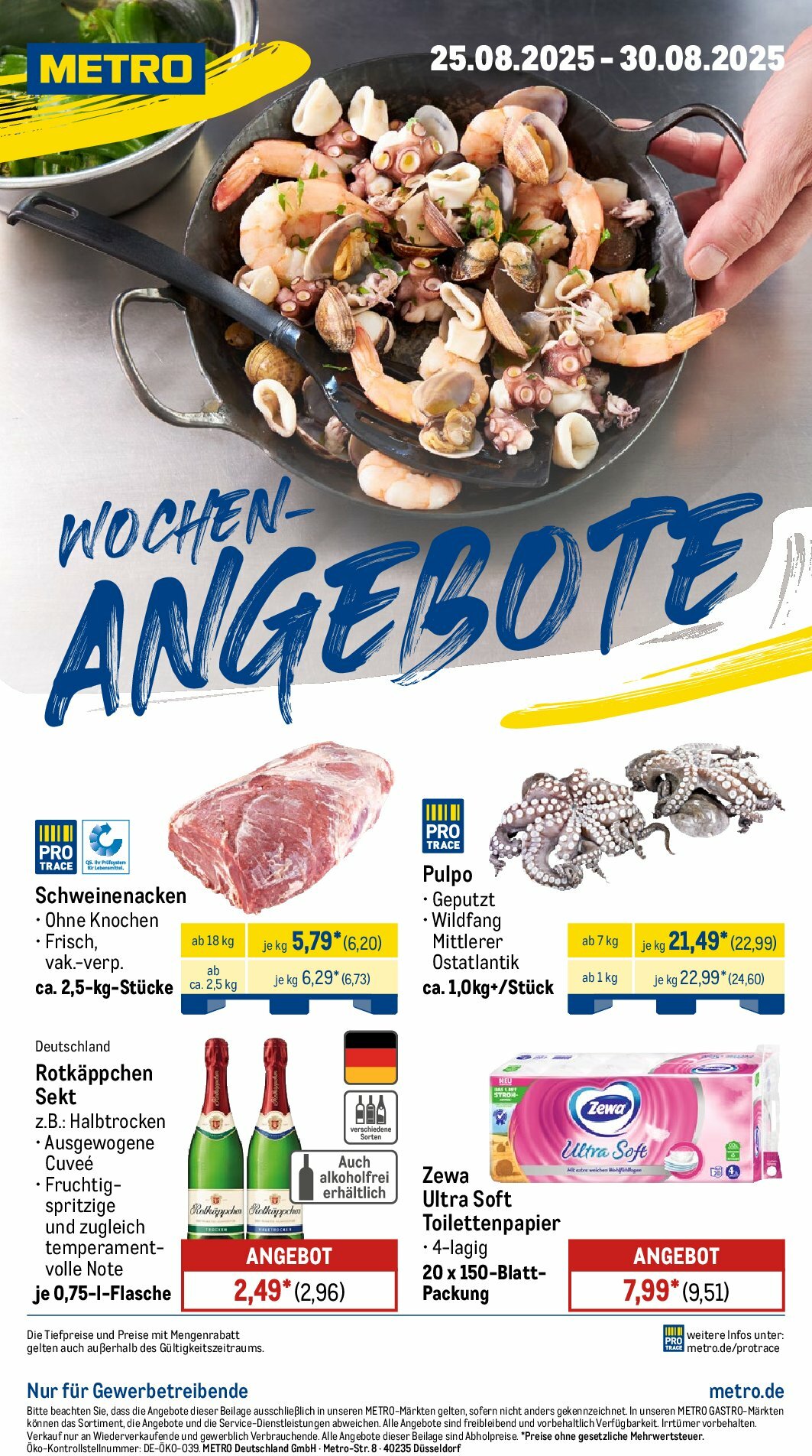 metro - Metro - Wochen-Angebote-Prospekt gültig vom 25.08. bis 30.08.