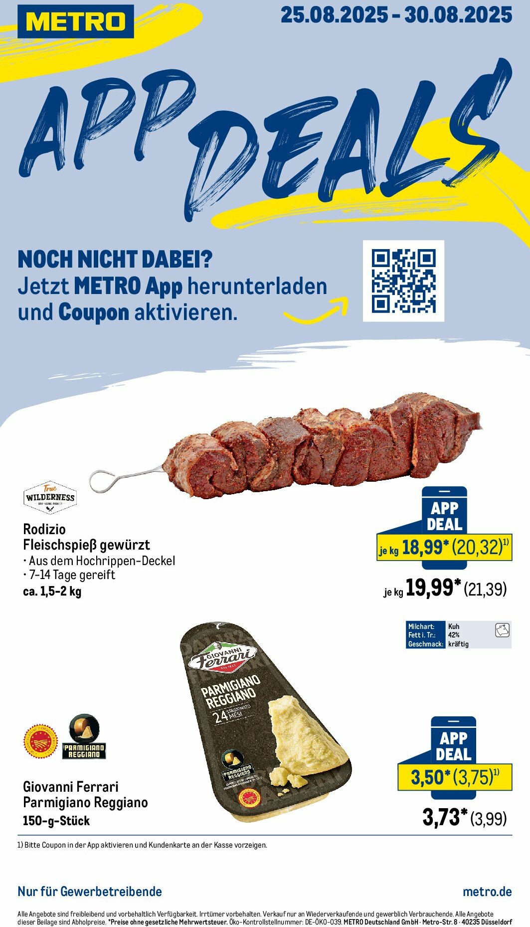 metro - Metro - App Deals-Prospekt gültig vom 25.08. bis 30.08.