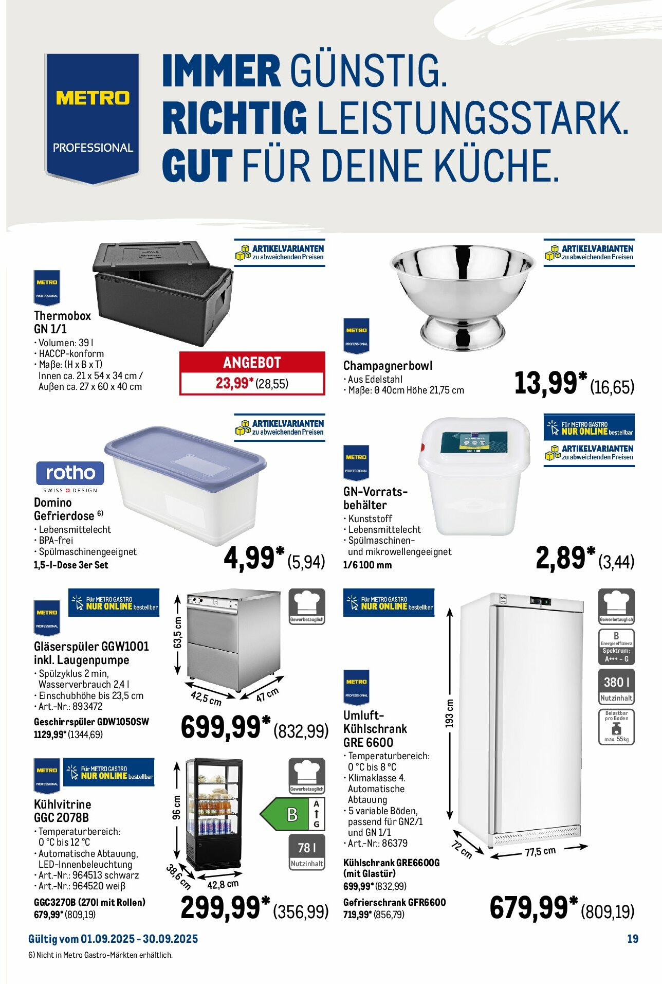 metro - Metro - Monats-Menü-Prospekt gültig vom 01.09. bis 30.09. - page: 19