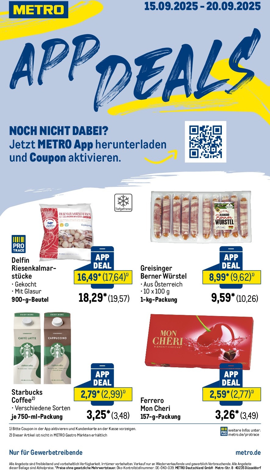 metro - Metro - App Deals-Prospekt gültig vom 15.09. bis 20.09.