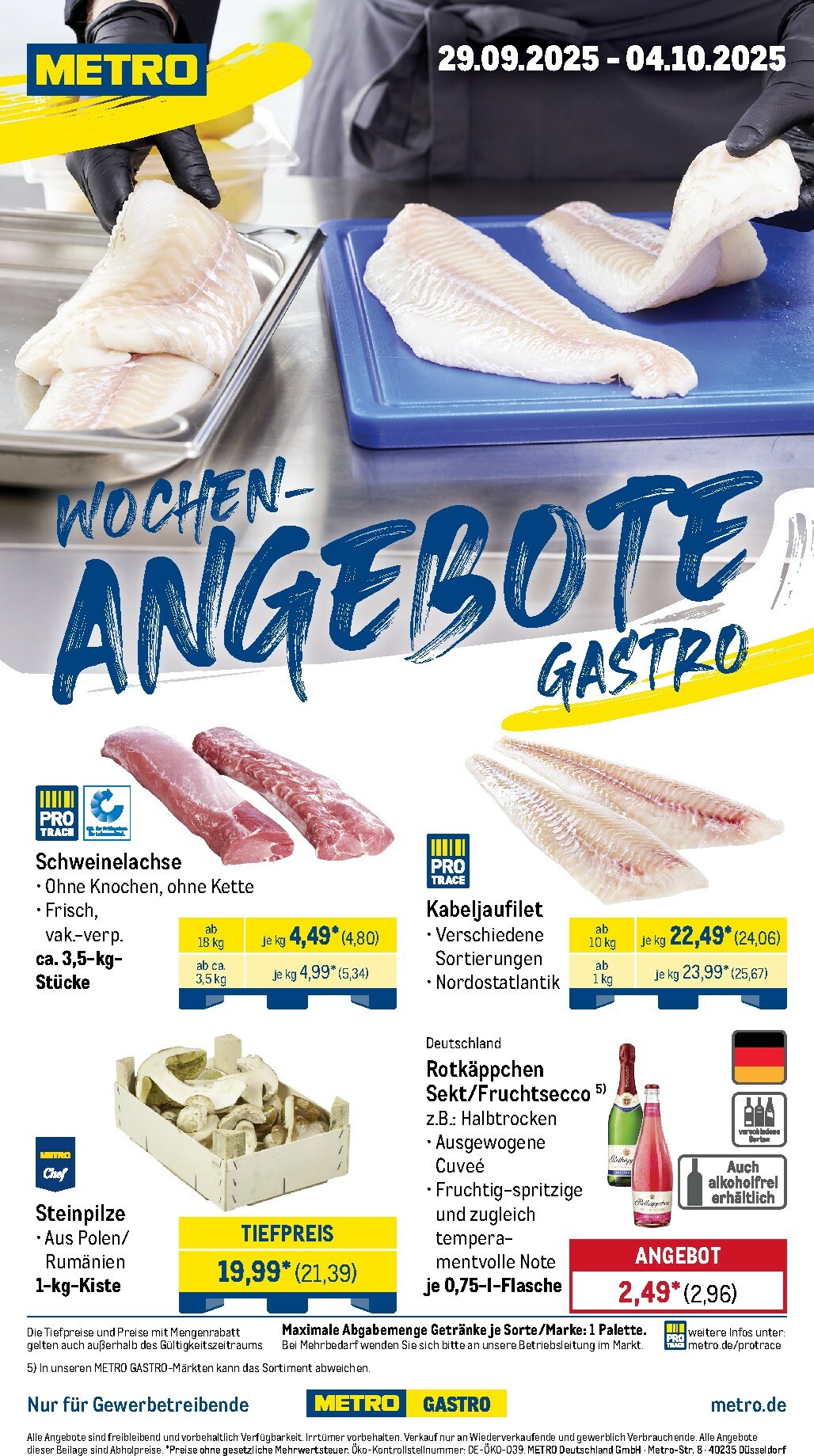 metro - Metro - Wochen-Angebote Gastro-Prospekt gültig vom 29.09. bis 04.10.