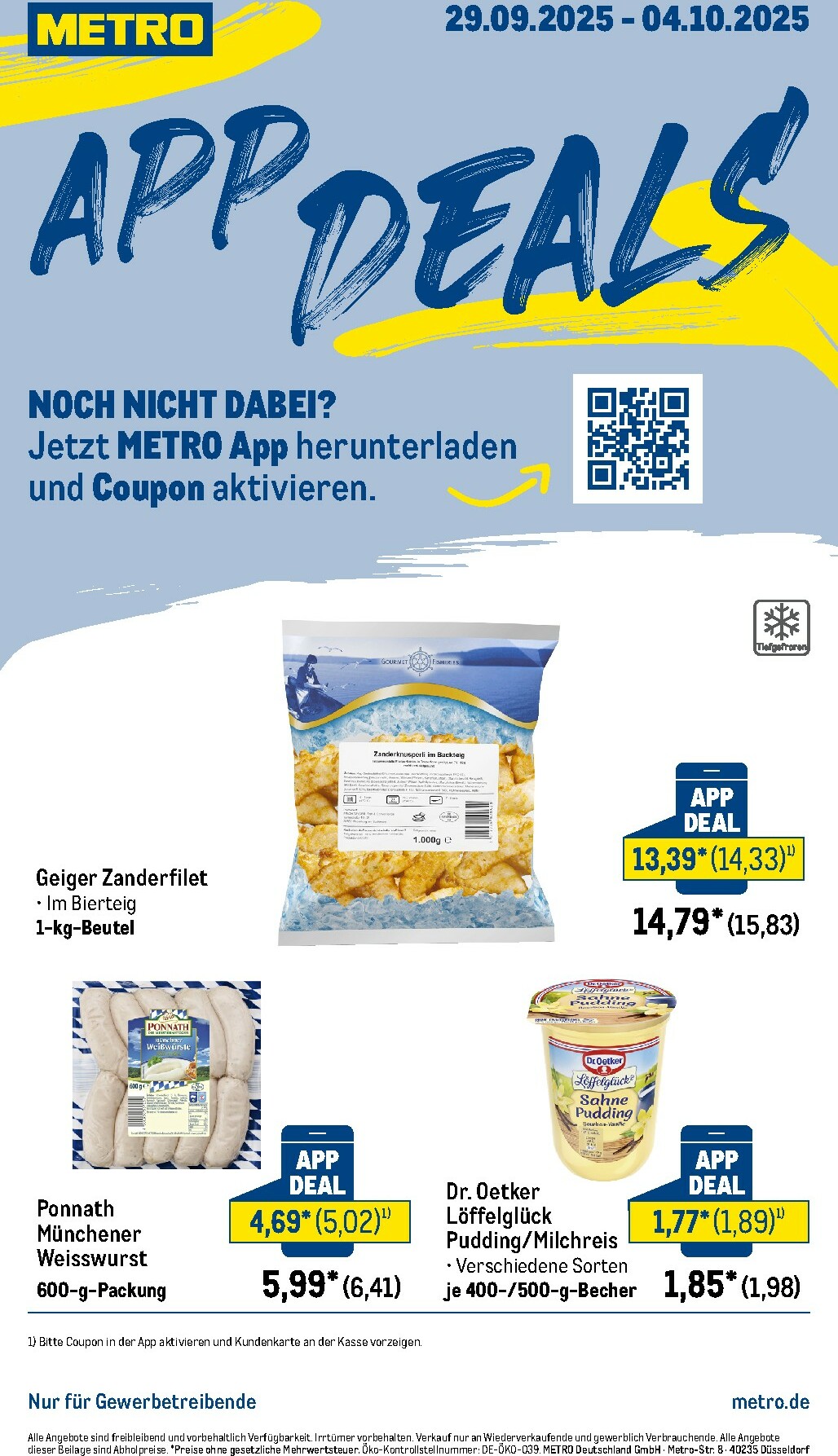 metro - Metro - App Deals-Prospekt gültig vom 29.09. bis 04.10.