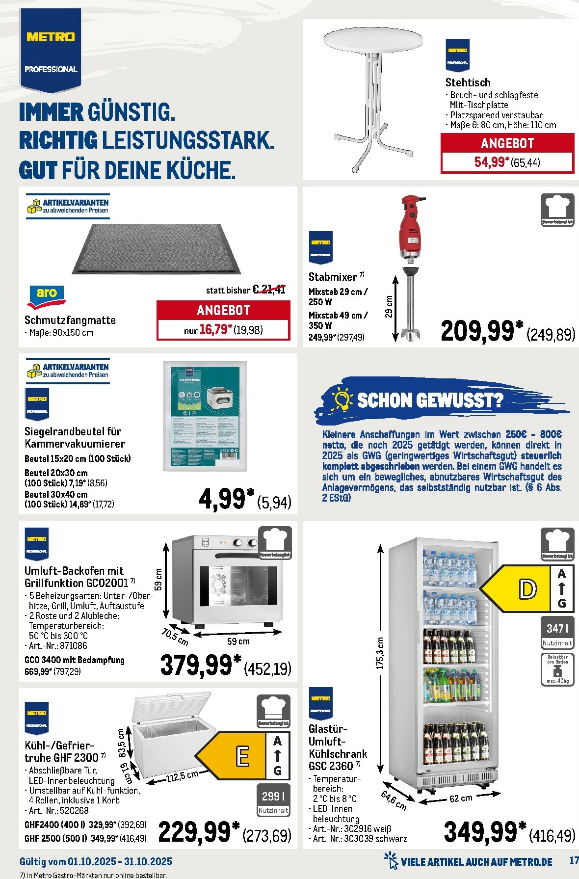 metro - Metro - Monats-Menü-Prospekt gültig vom 01.10. bis 31.10. - page: 17