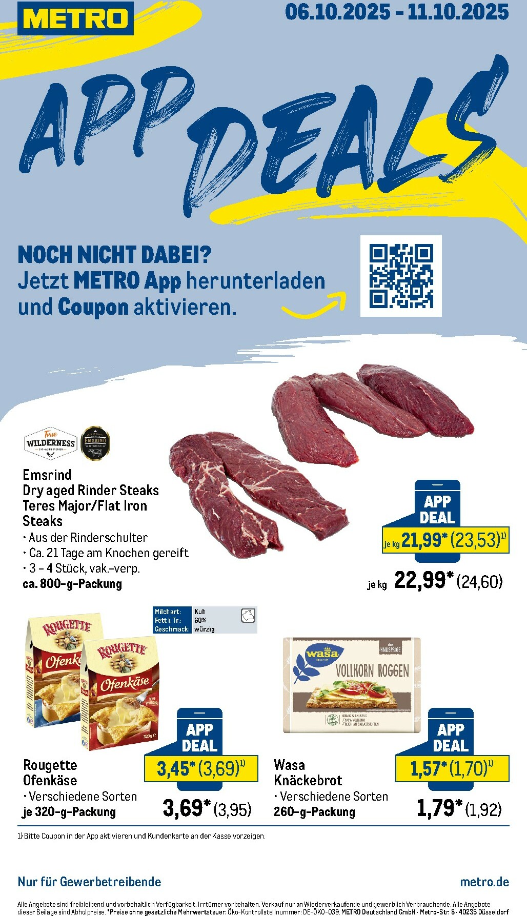 metro - Metro - App Deals-Prospekt gültig vom 06.10. bis 11.10.