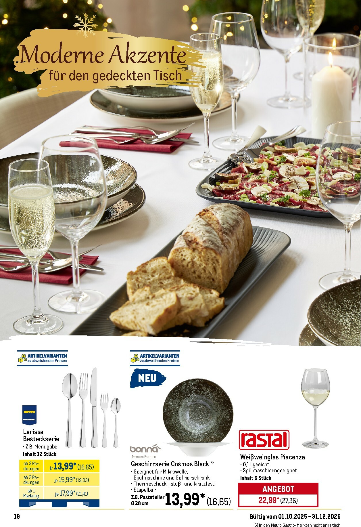 metro - Metro - Saisonkatalog "Perfekt ausgestattet"-Prospekt gültig vom 01.10. bis 31.12. - page: 18 metro - Metro - Saisonkatalog "Perfekt ausgestattet"-Prospekt gültig vom 01.10. bis 31.12. - page: 18