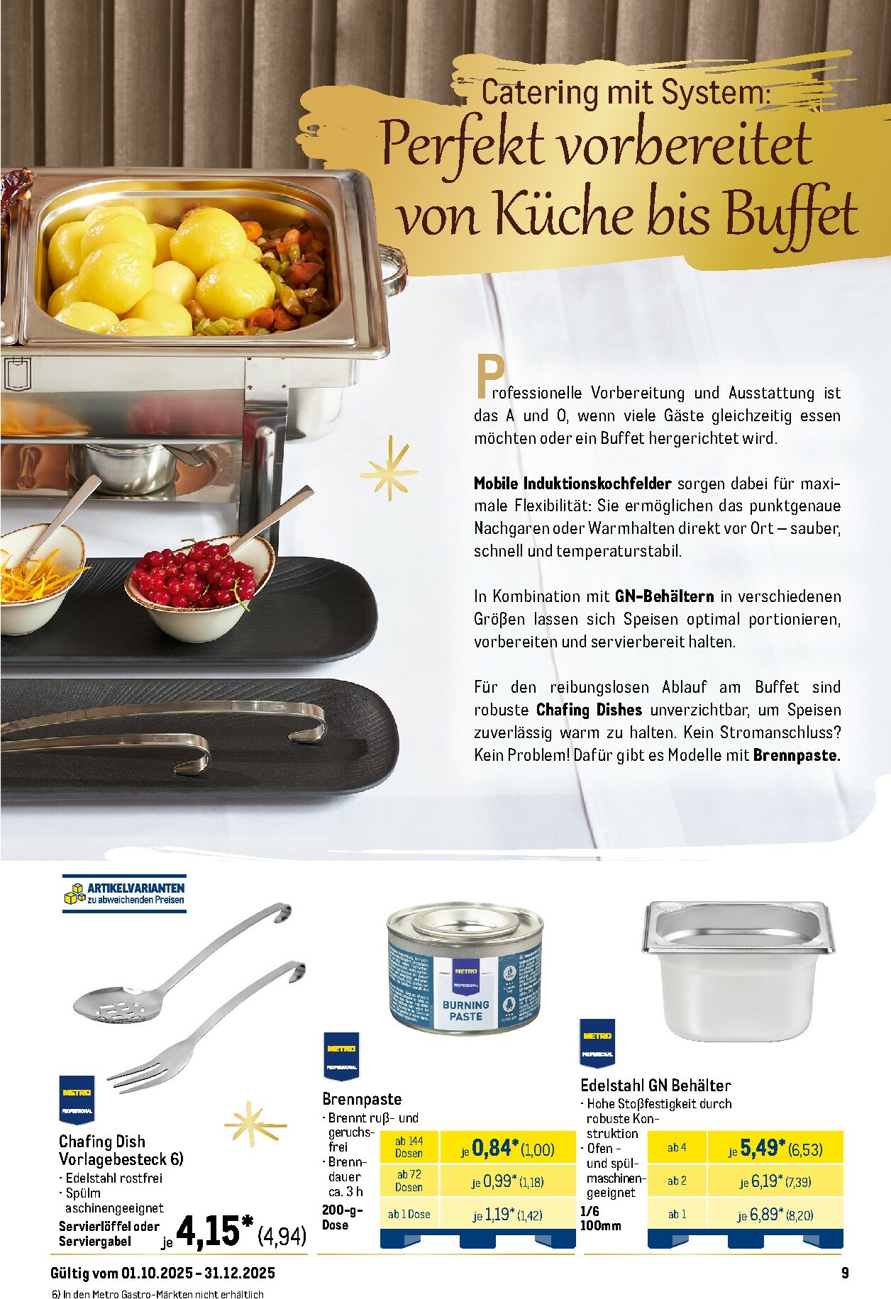 metro - Metro - Saisonkatalog "Perfekt ausgestattet"-Prospekt gültig vom 01.10. bis 31.12. - page: 9 metro - Metro - Saisonkatalog "Perfekt ausgestattet"-Prospekt gültig vom 01.10. bis 31.12. - page: 9