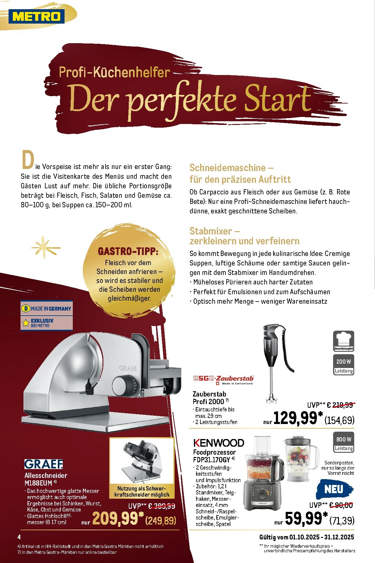 metro - Metro - Saisonkatalog "Perfekt ausgestattet"-Prospekt gültig vom 01.10. bis 31.12. - page: 4 metro - Metro - Saisonkatalog "Perfekt ausgestattet"-Prospekt gültig vom 01.10. bis 31.12. - page: 4