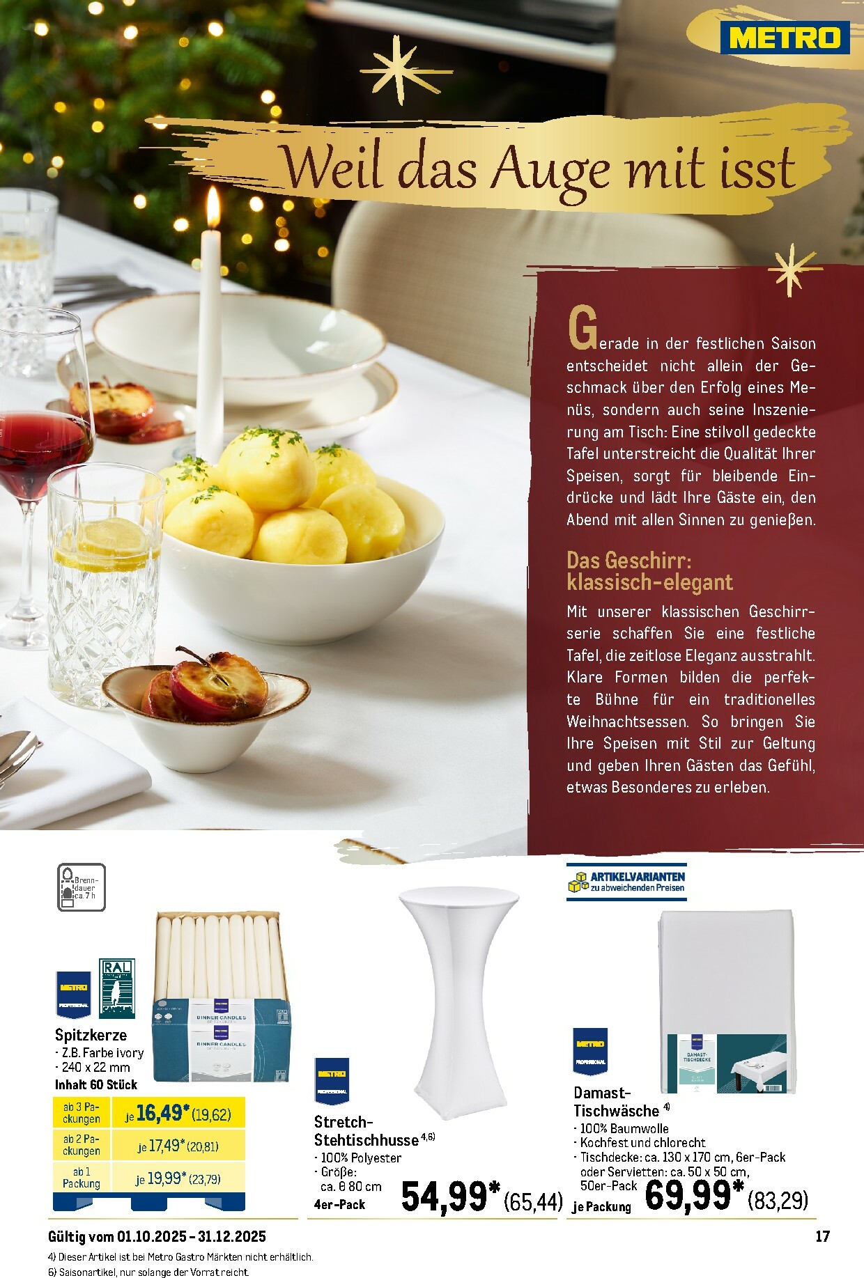 metro - Metro - Saisonkatalog "Perfekt ausgestattet"-Prospekt gültig vom 01.10. bis 31.12. - page: 17 metro - Metro - Saisonkatalog "Perfekt ausgestattet"-Prospekt gültig vom 01.10. bis 31.12. - page: 17