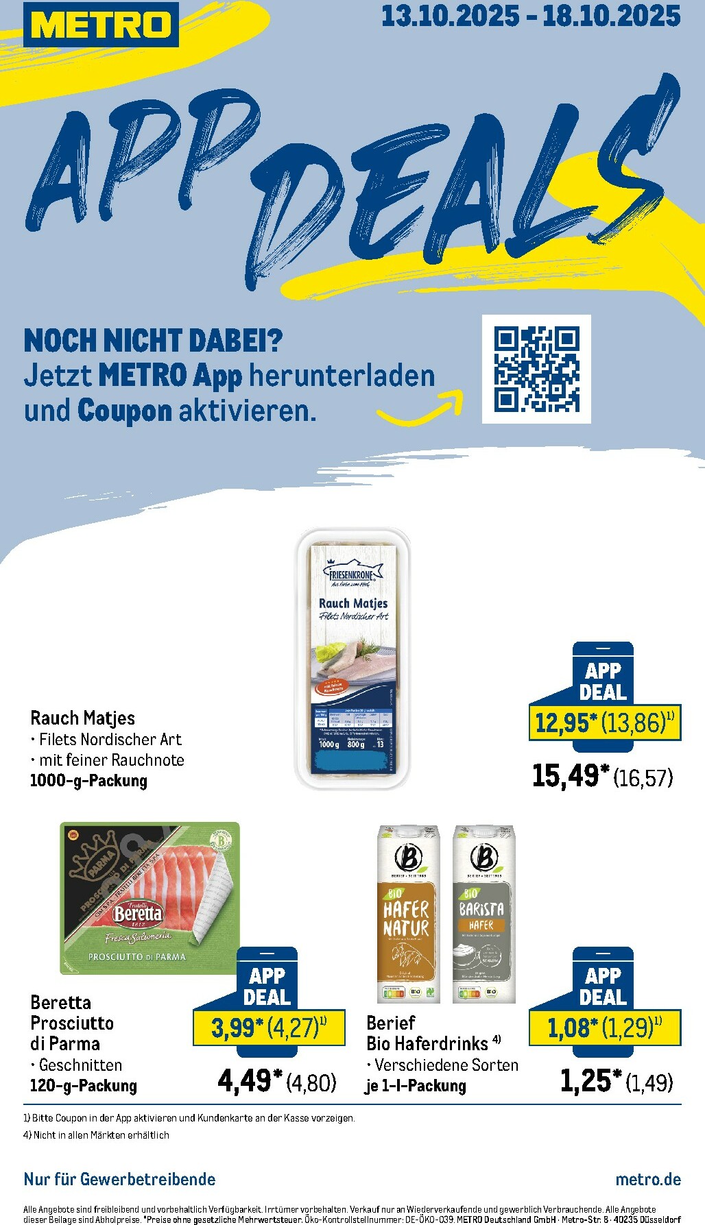 metro - Metro - App Deals-Prospekt gültig vom 13.10. bis 18.10.