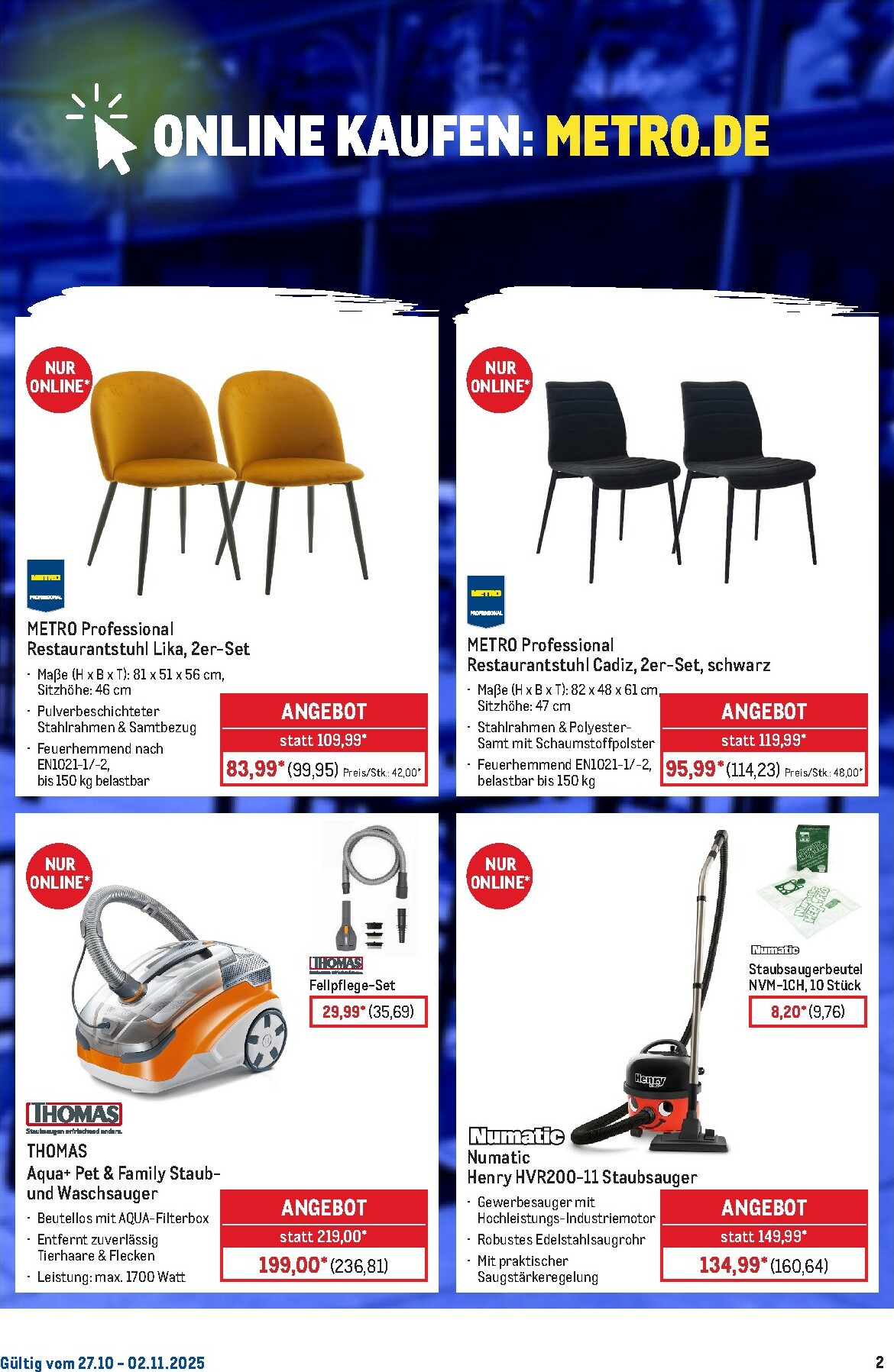 metro - Metro - Online: Wochen-Angebote-Prospekt gültig vom 27.10. bis 02.11. - page: 2