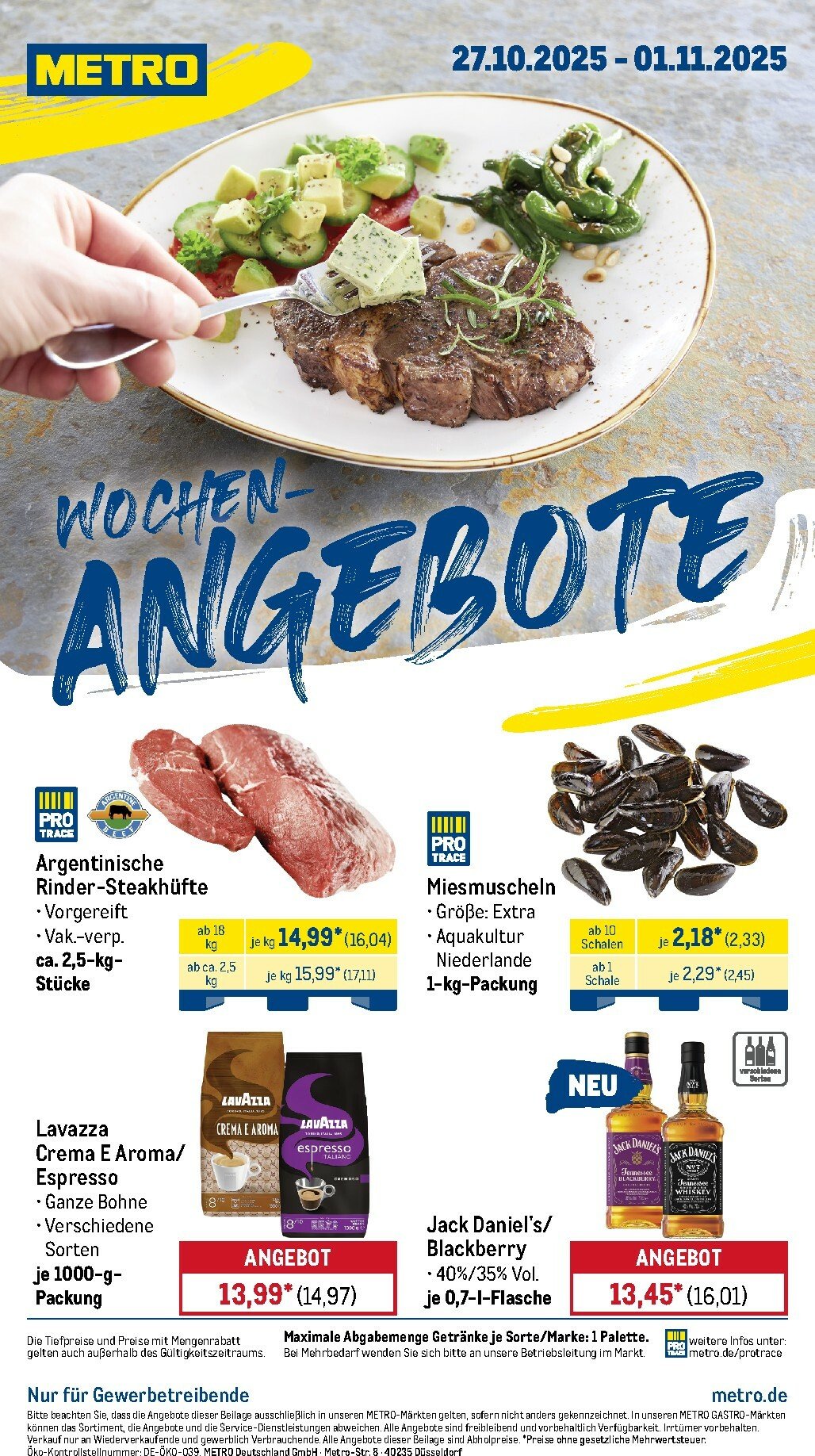 metro - Metro - Wochen-Angebote-Prospekt gültig vom 27.10. bis 01.11.
