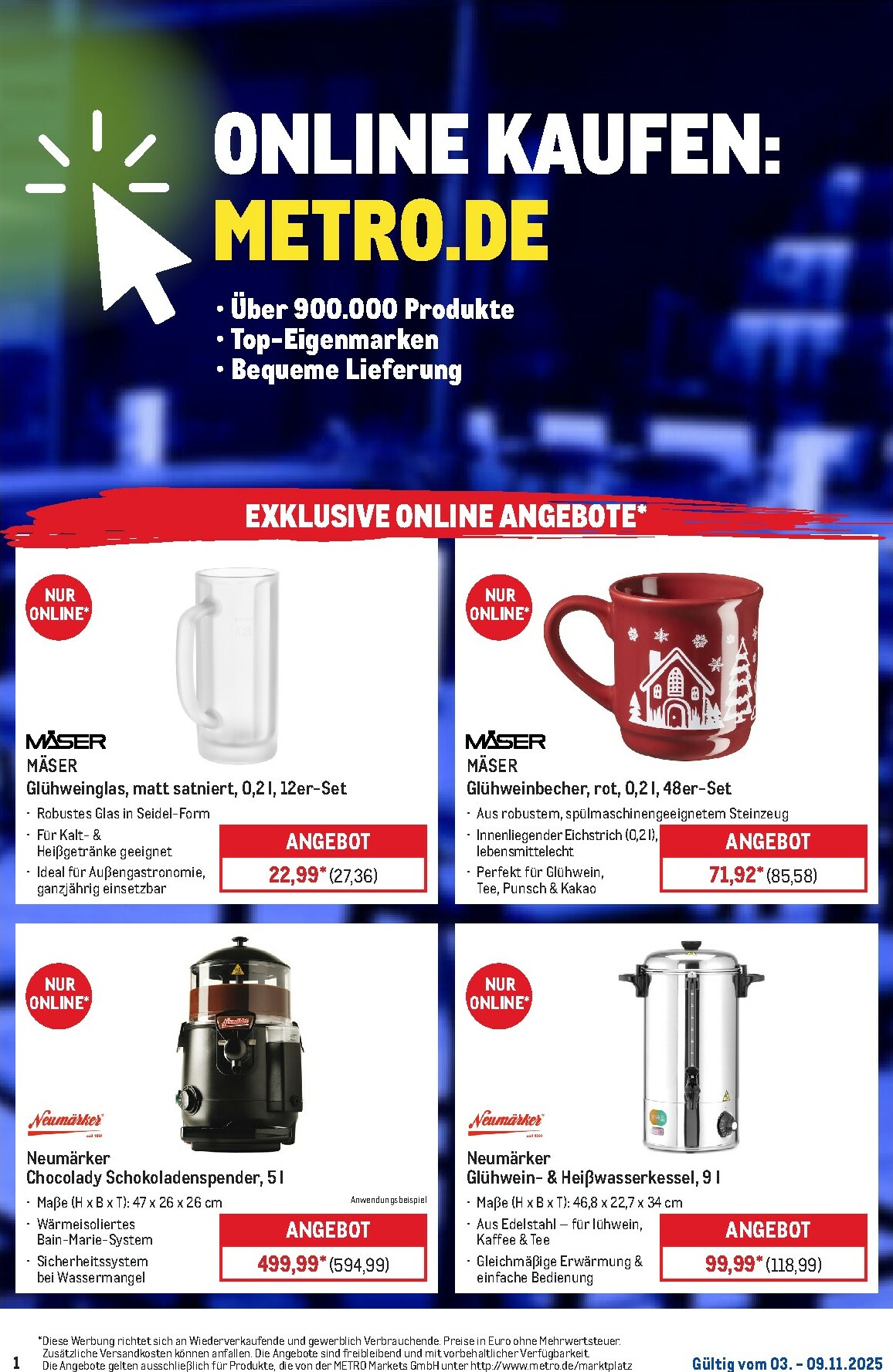 metro - Metro - Online: Wochen-Angebote-Prospekt gültig vom 03.11. bis 05.11. - page: 2