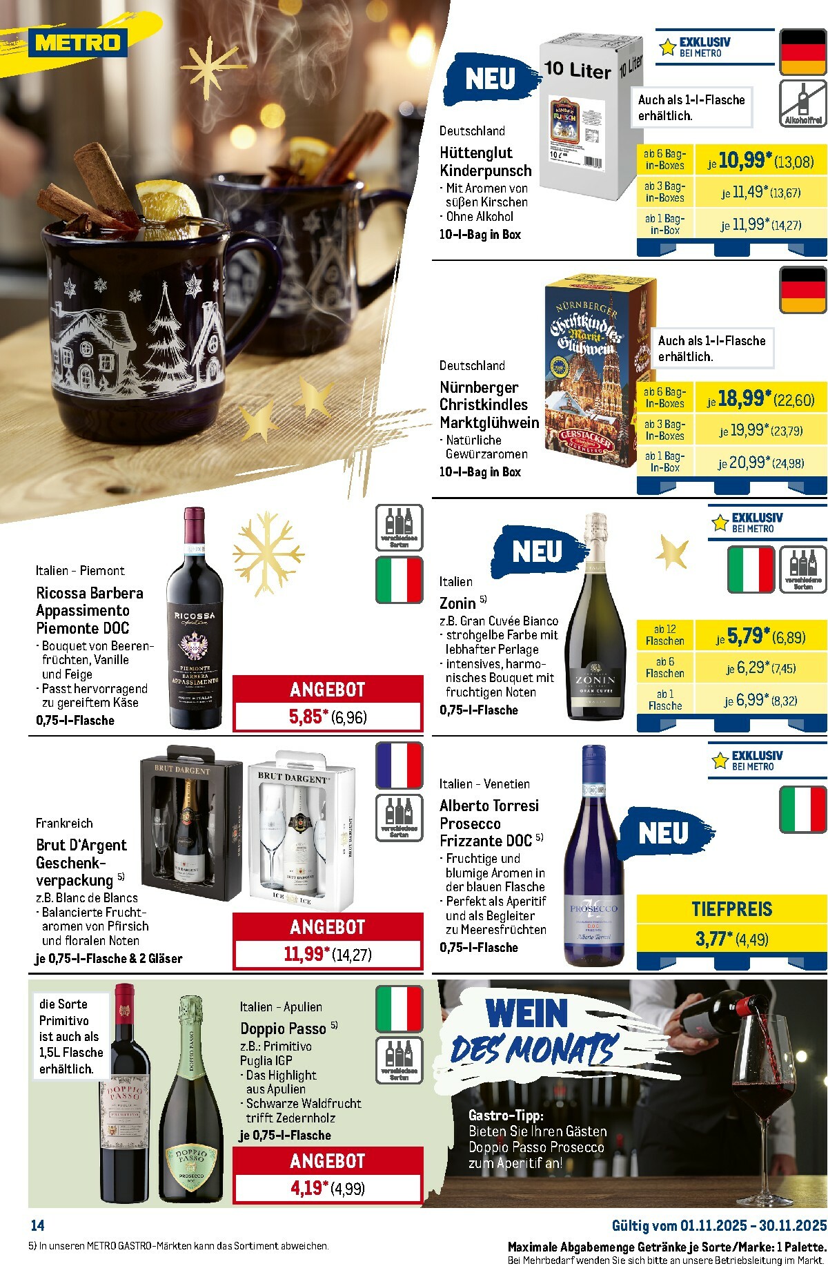 metro - Metro - Monats-Menü-Prospekt gültig vom 01.11. bis 30.11. - page: 14