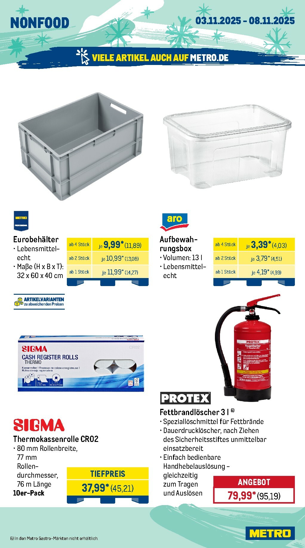 metro - Metro - Wochen-Angebote Gastro-Prospekt gültig vom 03.11. bis 08.11. - page: 22