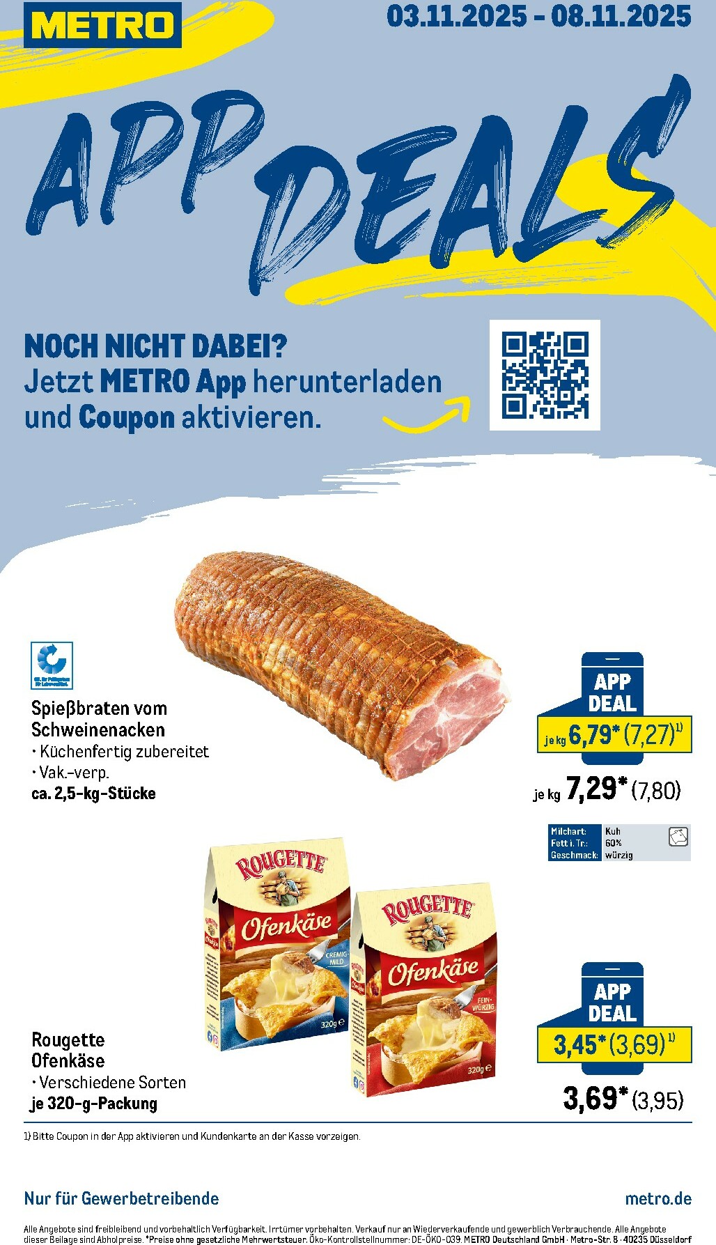 metro - Metro - App-Deals-Prospekt gültig vom 03.11. bis 08.11.