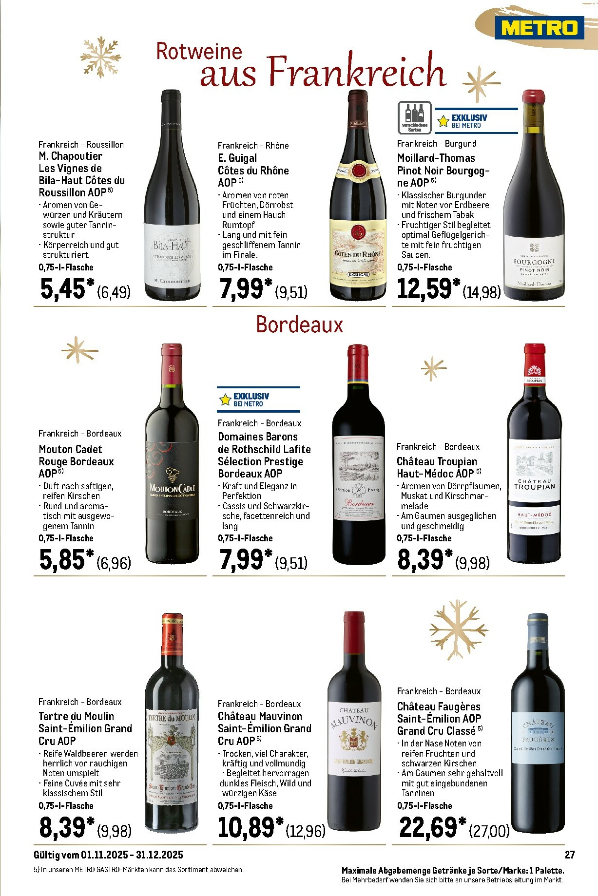 metro - Metro - Saisonkatalog "Festliche Momente"-Prospekt gültig vom 01.11. bis 31.12. - page: 27