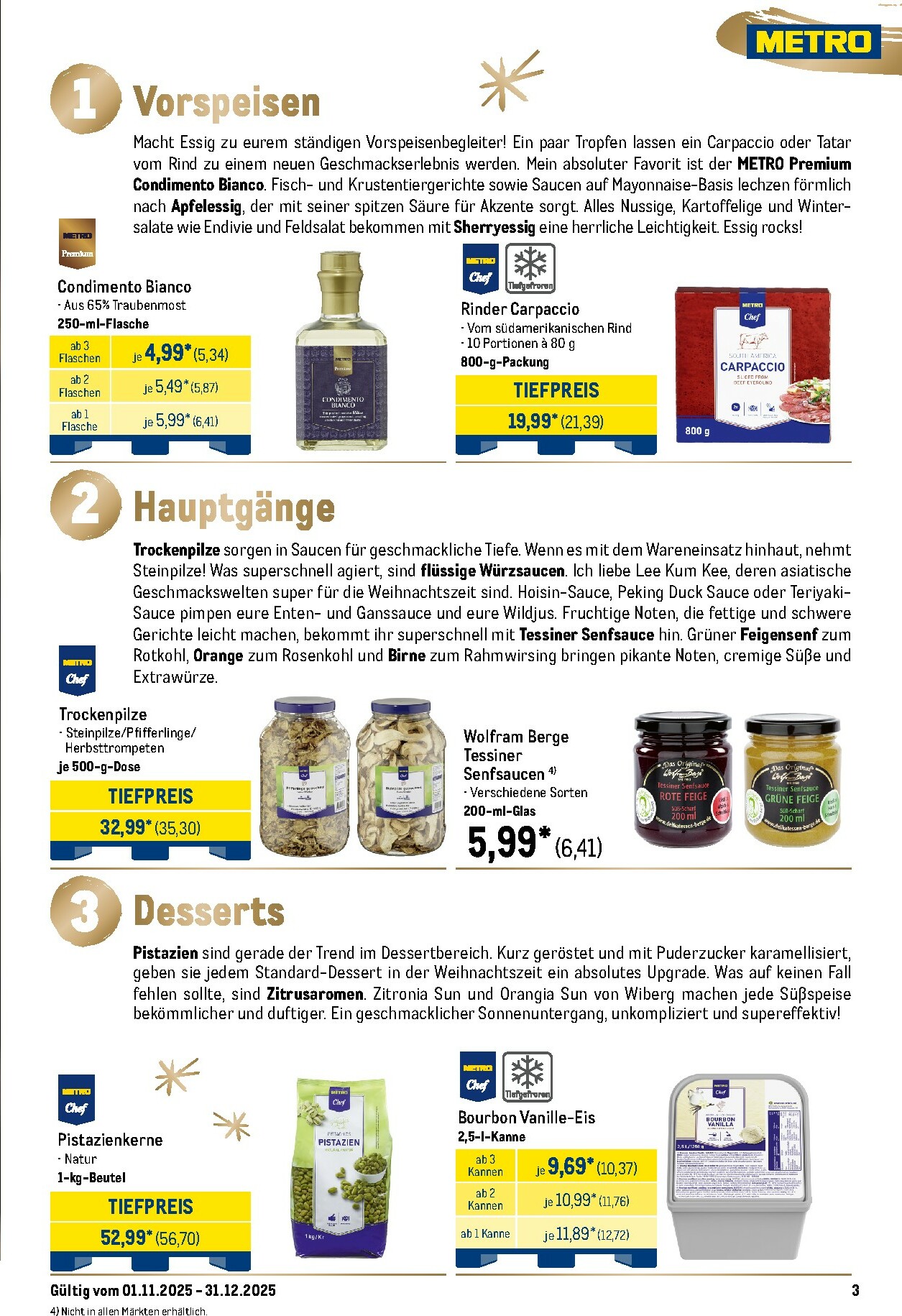 metro - Metro - Saisonkatalog "Festliche Momente"-Prospekt gültig vom 01.11. bis 31.12. - page: 3