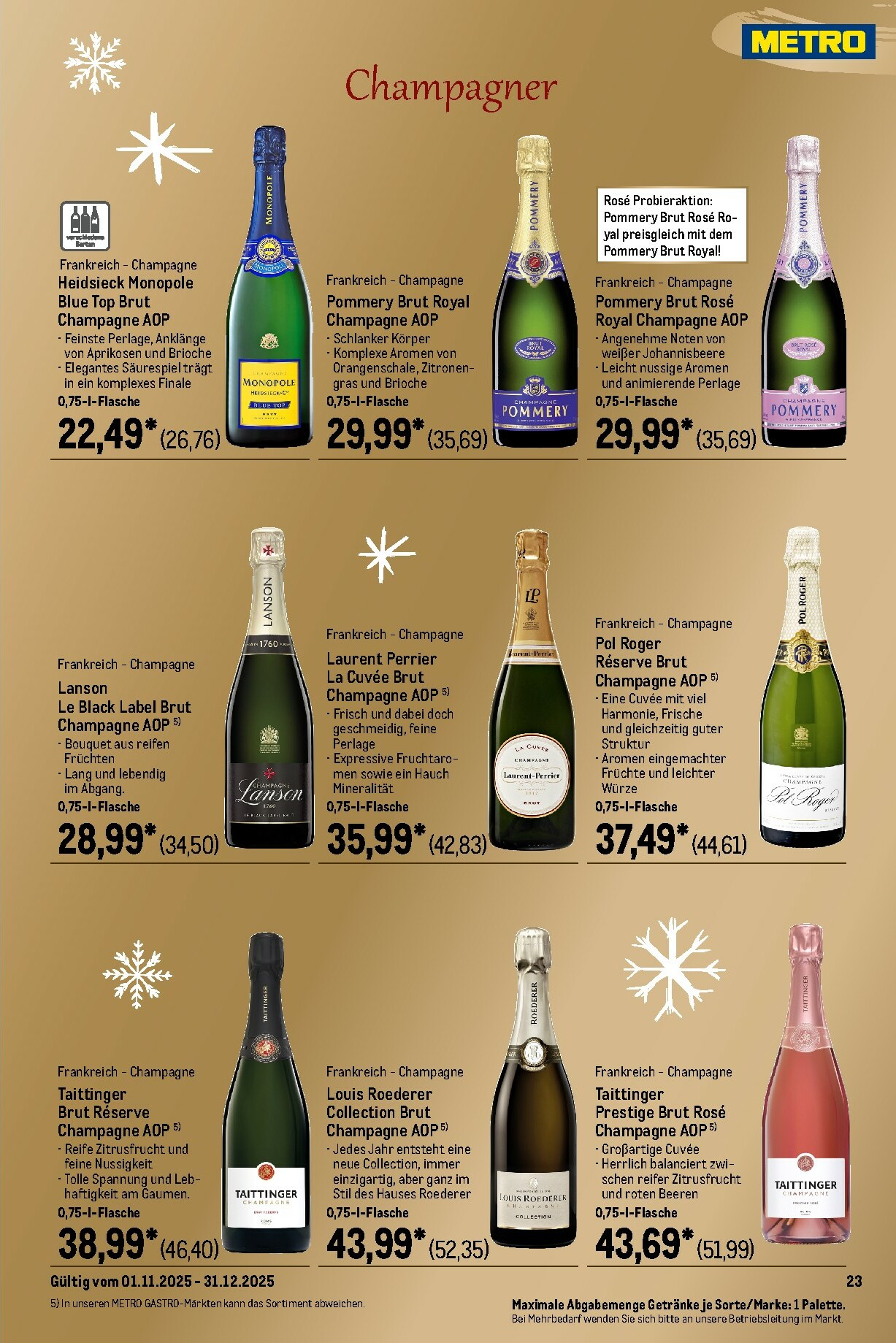 metro - Metro - Saisonkatalog "Festliche Momente"-Prospekt gültig vom 01.11. bis 31.12. - page: 23