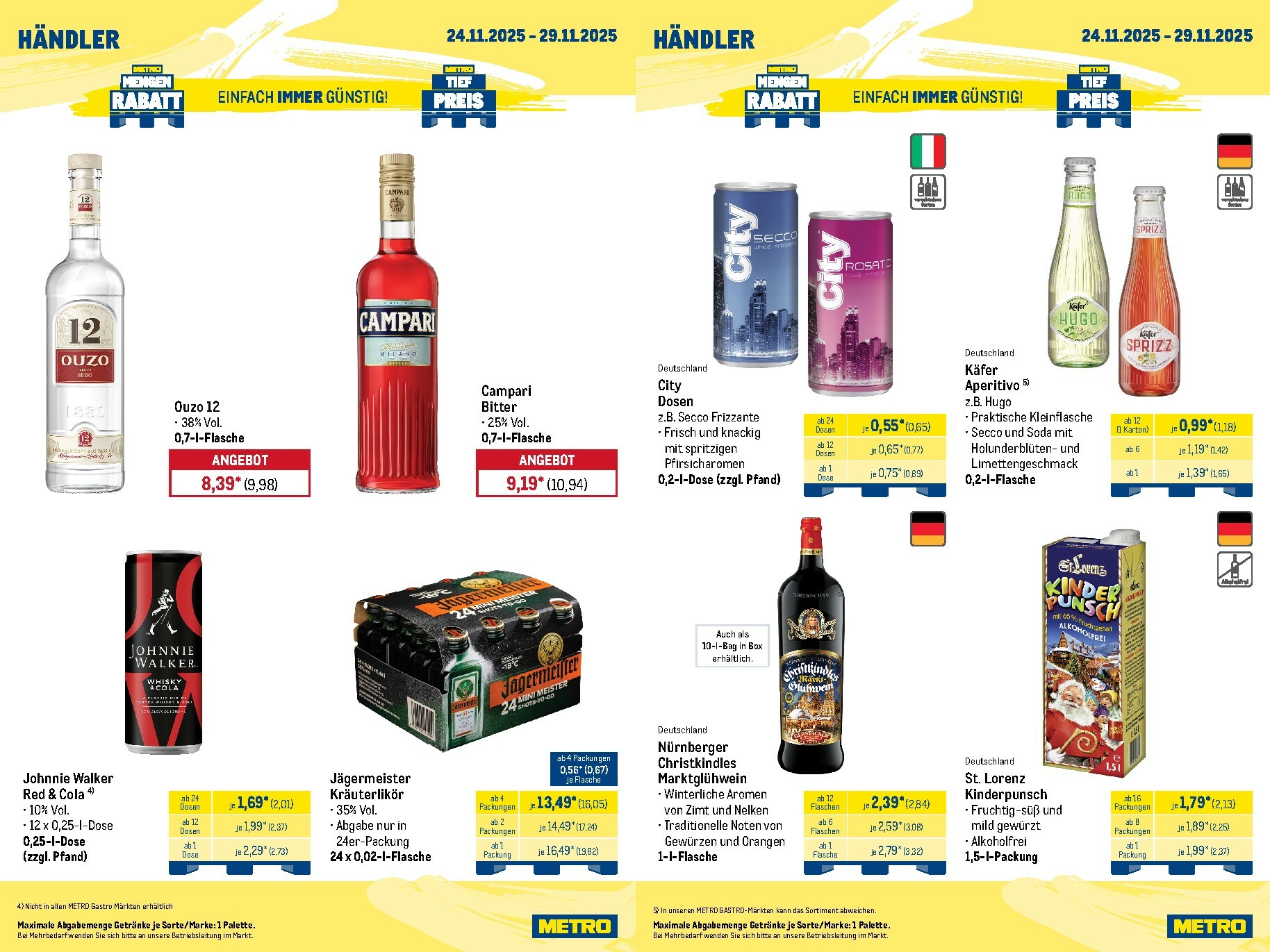 metro - Metro - Wochen-Angebote Händler-Prospekt gültig vom 24.11. bis 29.11. - page: 4