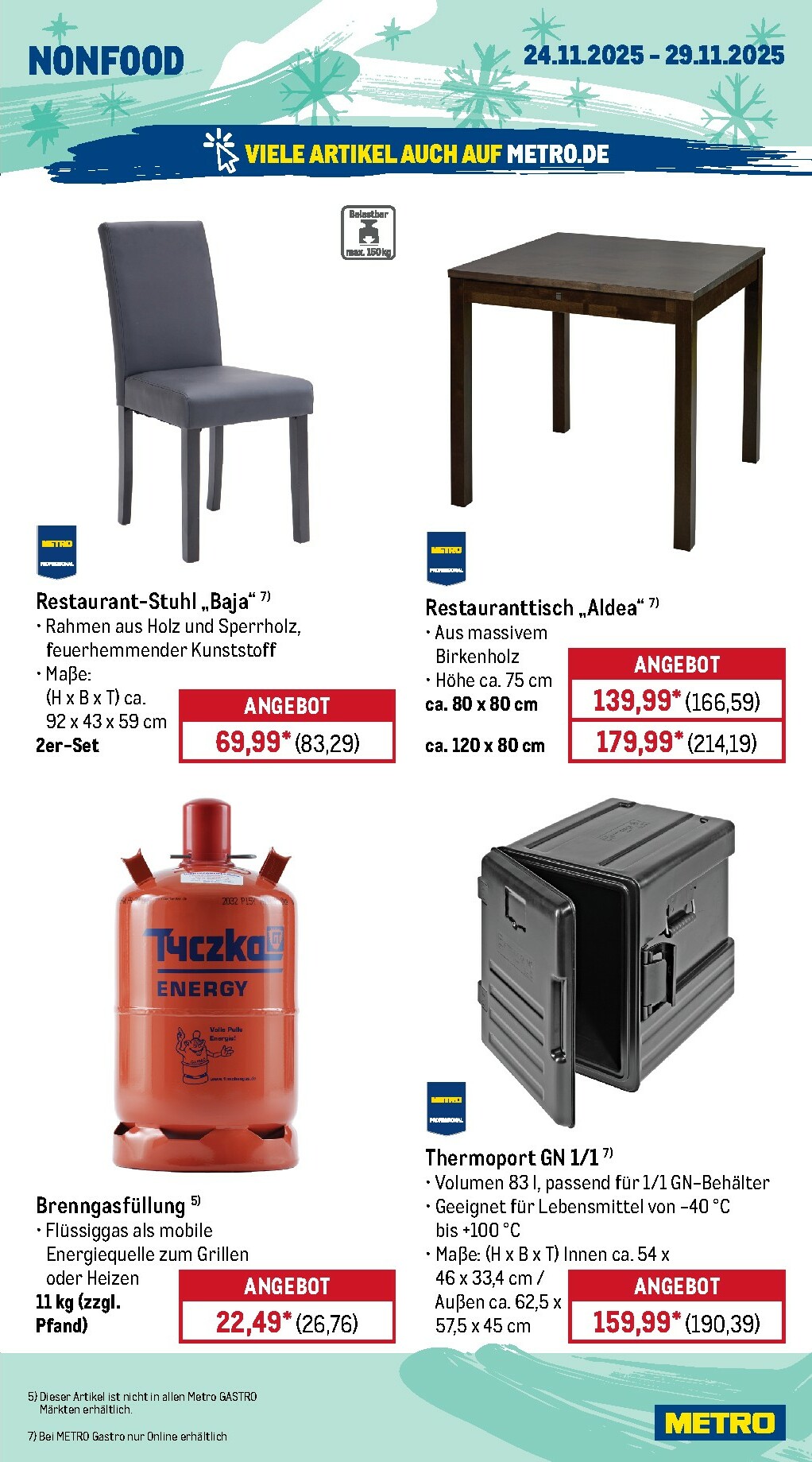 metro - Metro - Wochen-Angebote Gastro-Prospekt gültig vom 24.11. bis 29.11. - page: 22