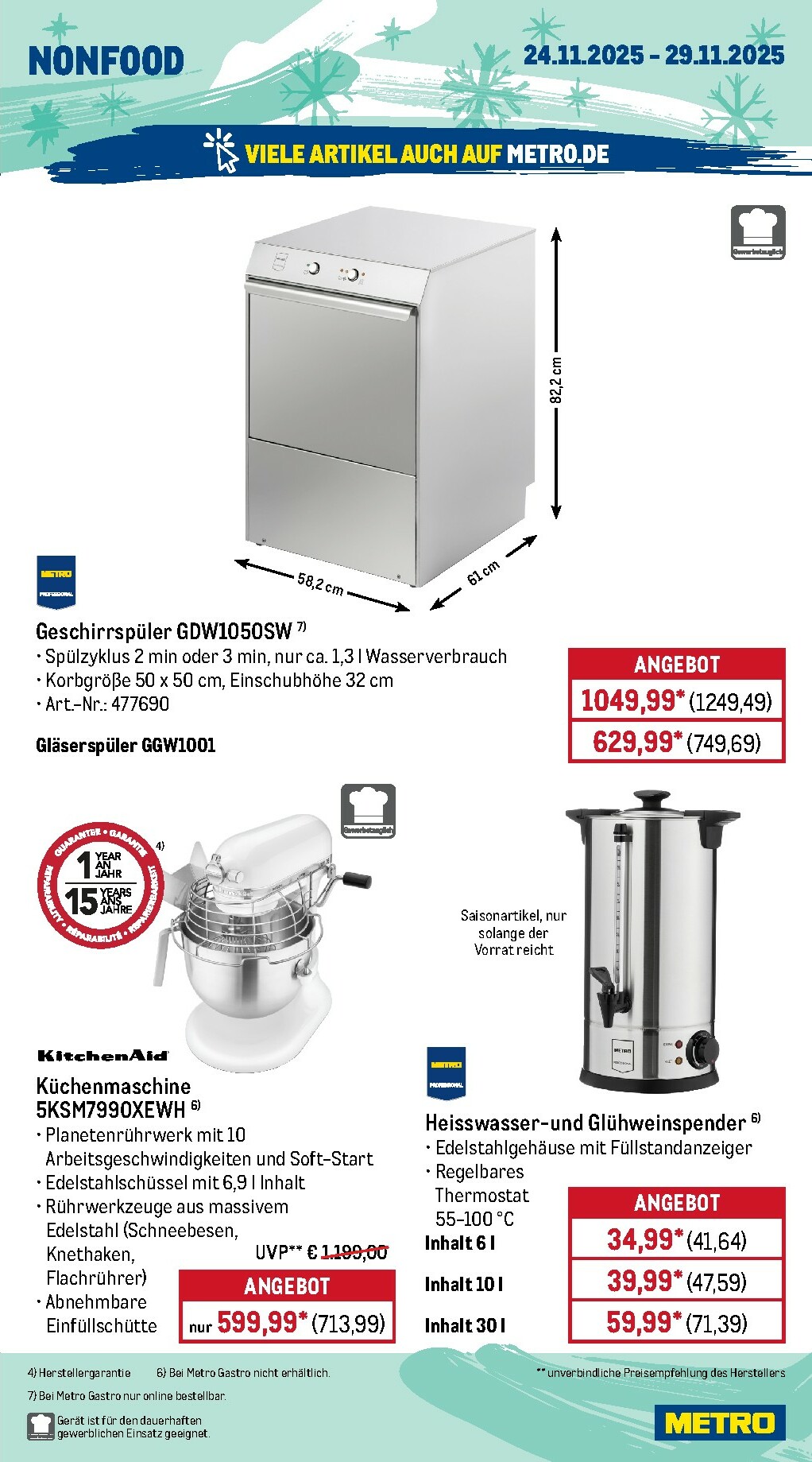 metro - Metro - Wochen-Angebote Gastro-Prospekt gültig vom 24.11. bis 29.11. - page: 20