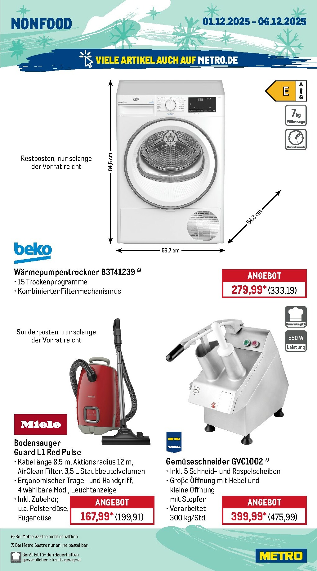 metro - Metro - Wochen-Angebote Gastro-Prospekt gültig vom 01.12. bis 06.12. - page: 17