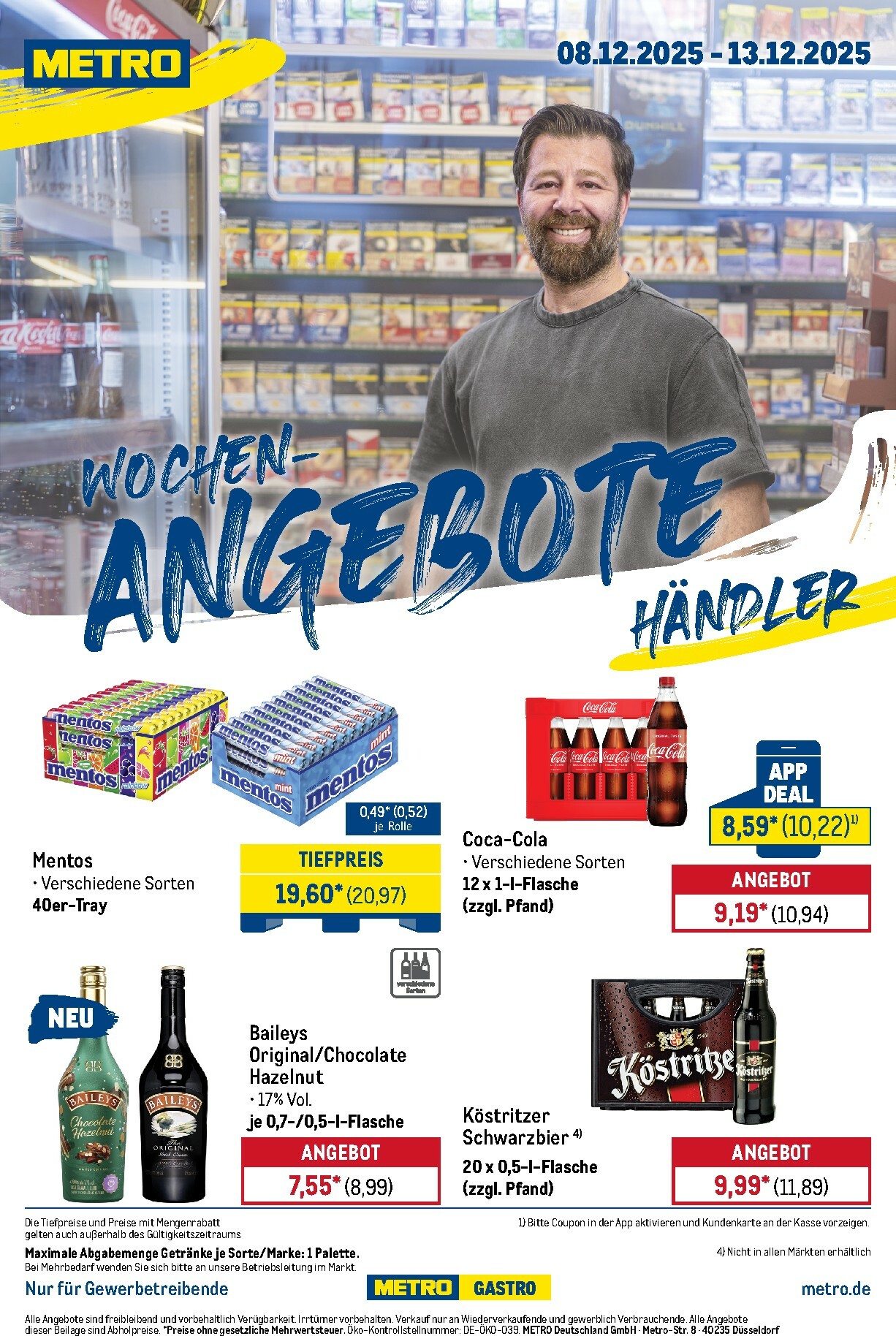 metro - Metro - Wochen-Angebote Händler-Prospekt gültig vom 08.12. bis 13.12. - page: 1