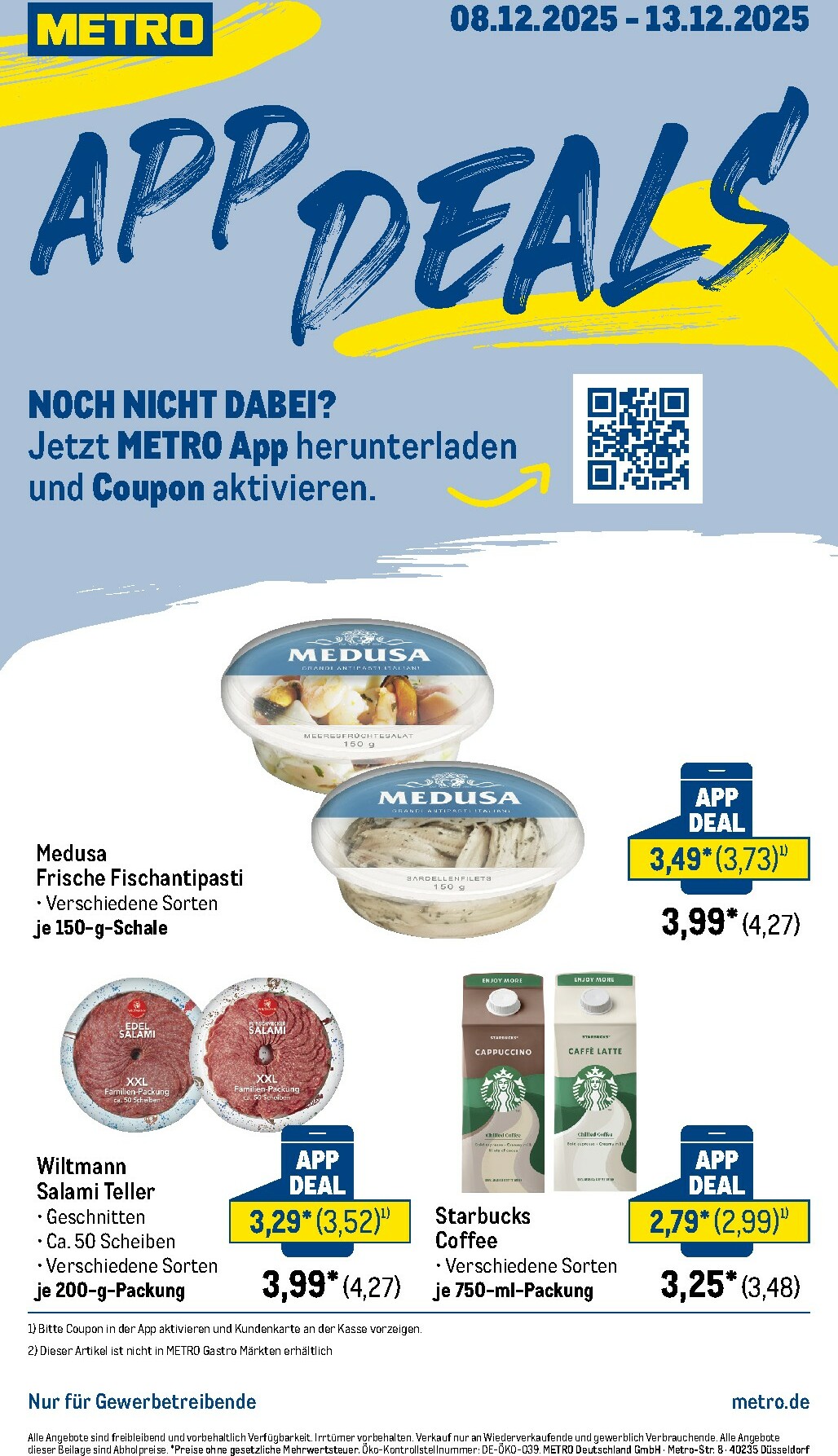 metro - Metro - App-Deals-Prospekt gültig vom 08.12. bis 13.12.