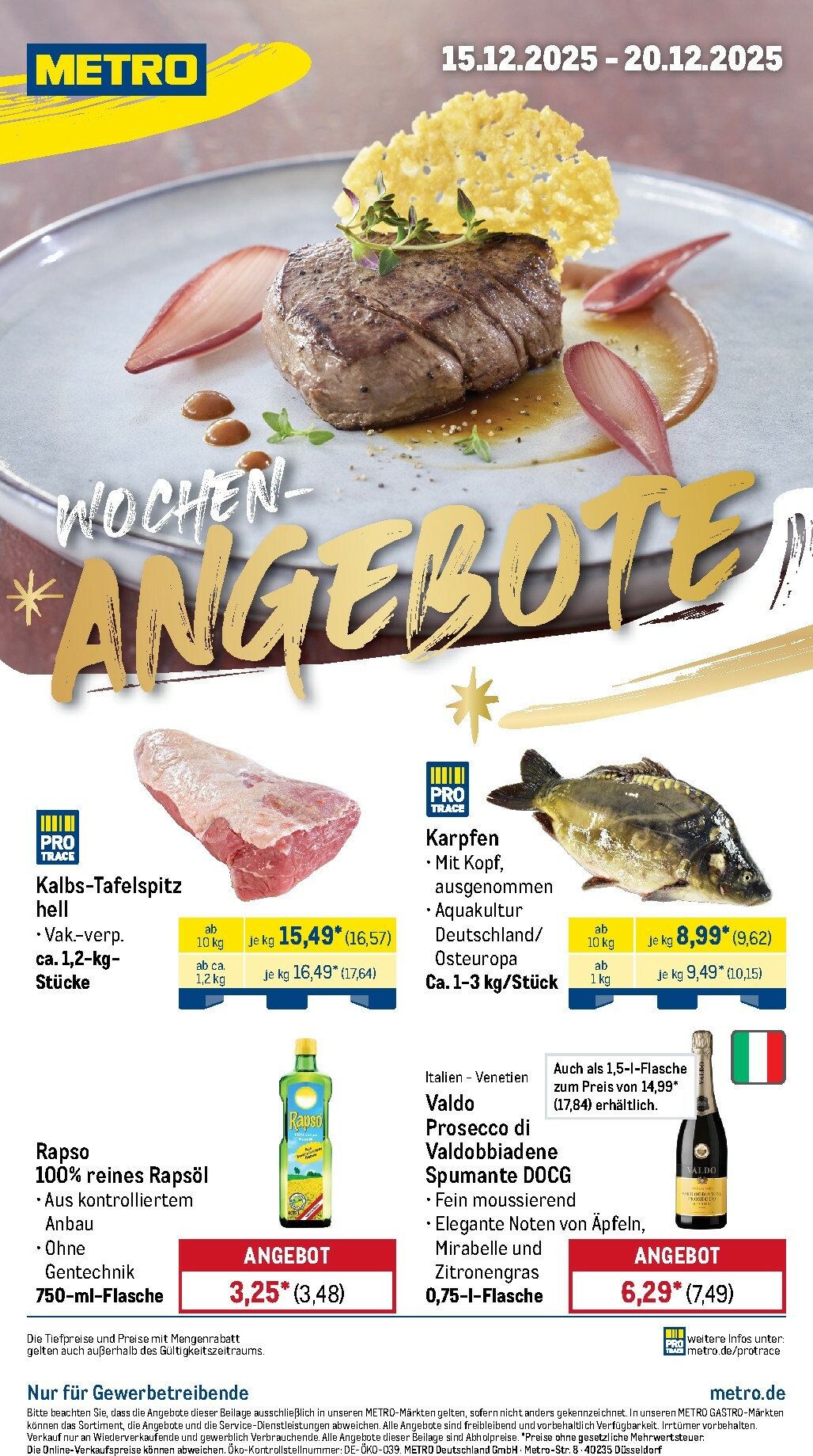 metro - Metro - Wochen-Angebote-Prospekt gültig vom 15.12. bis 20.12.