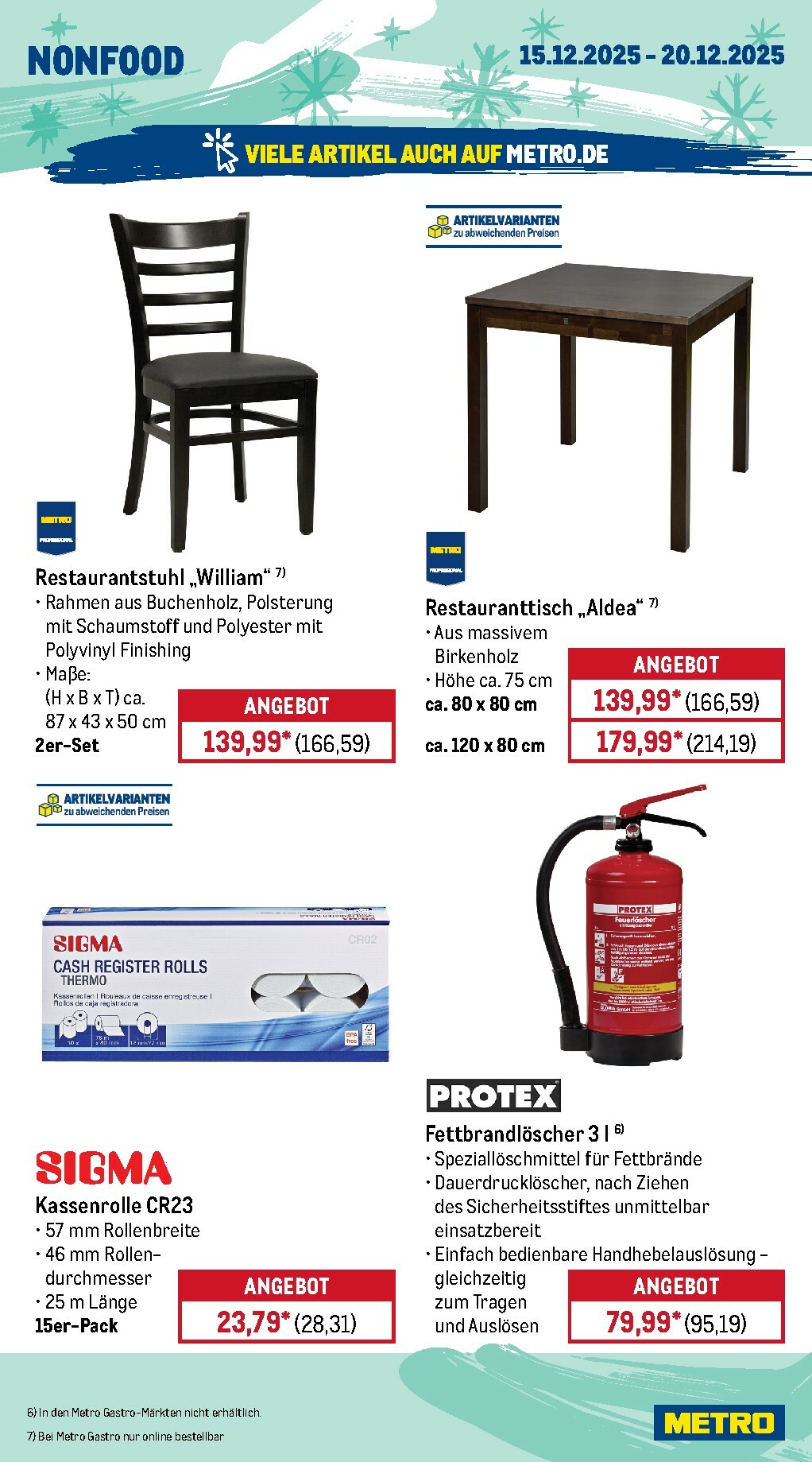 metro - Metro - Wochen-Angebote Gastro-Prospekt gültig vom 15.12. bis 20.12. - page: 20