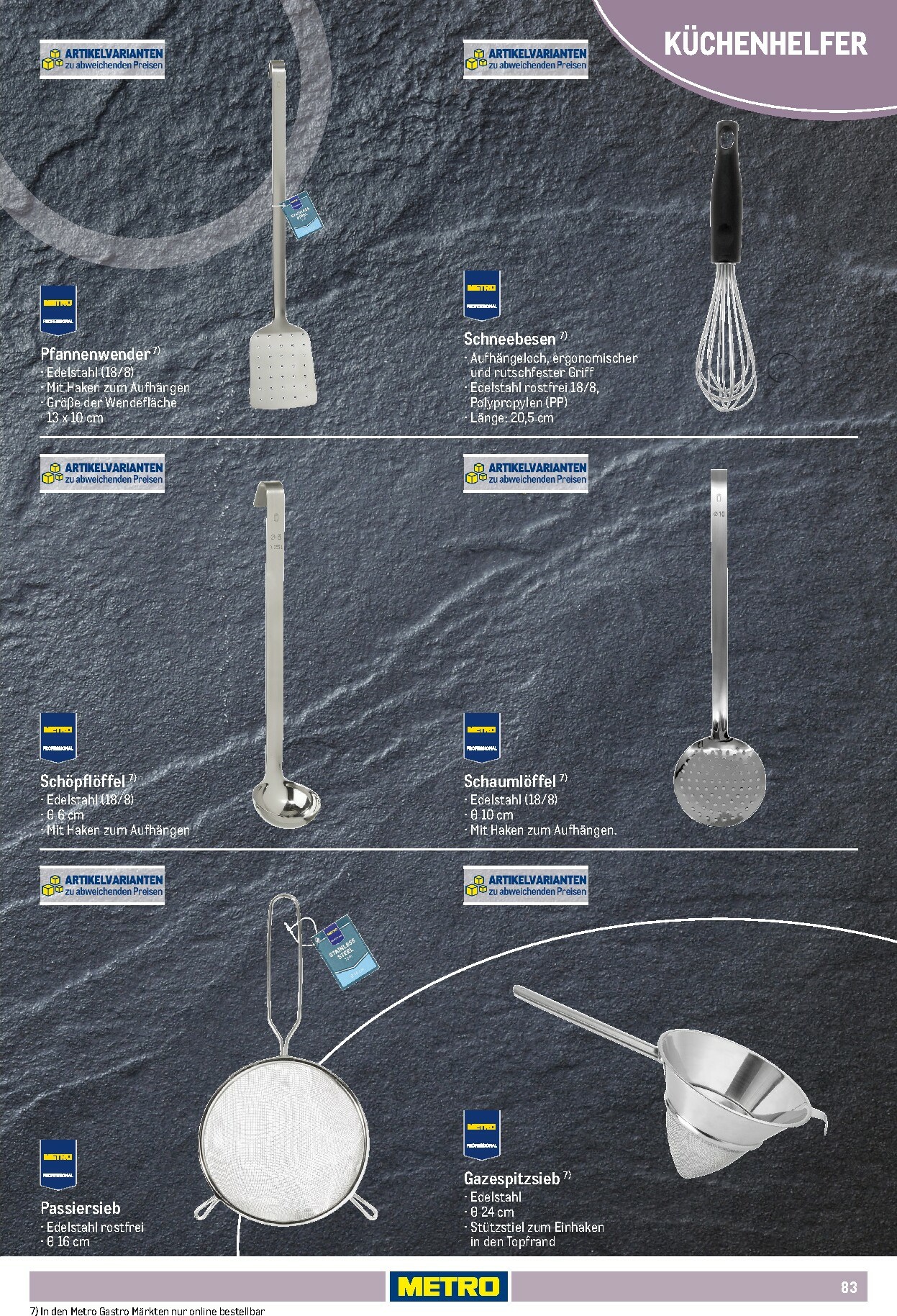 metro - Metro - Non Food Sortiment-Prospekt gültig vom 01.10. bis 31.03. - page: 83