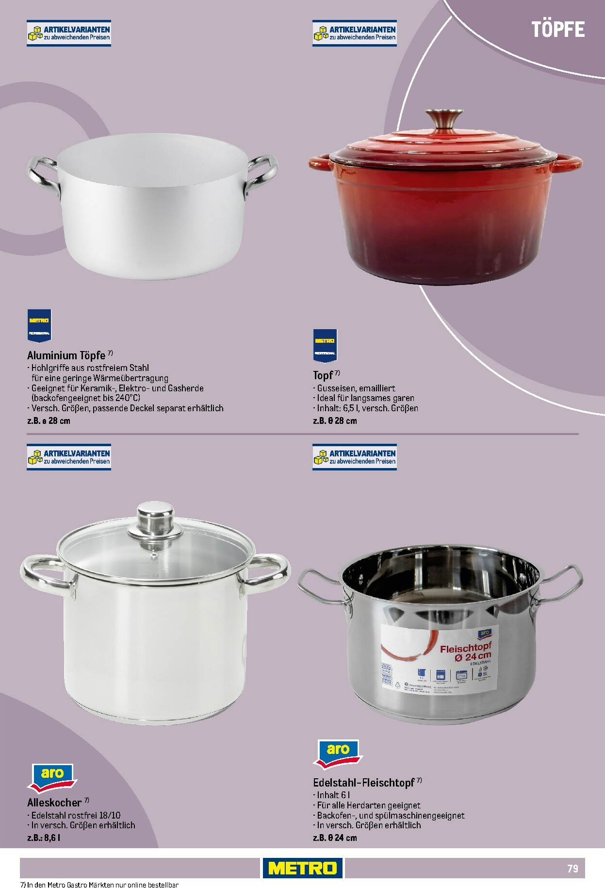 metro - Metro - Non Food Sortiment-Prospekt gültig vom 01.10. bis 31.03. - page: 79