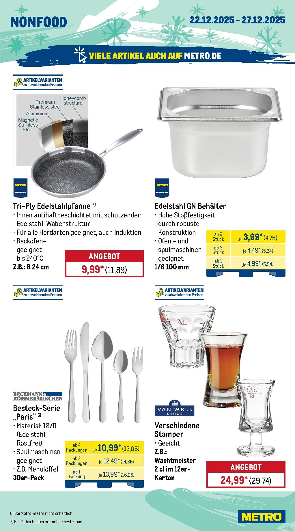 metro - Metro - Wochen-Angebote Gastro-Prospekt gültig vom 22.12. bis 27.12. - page: 21