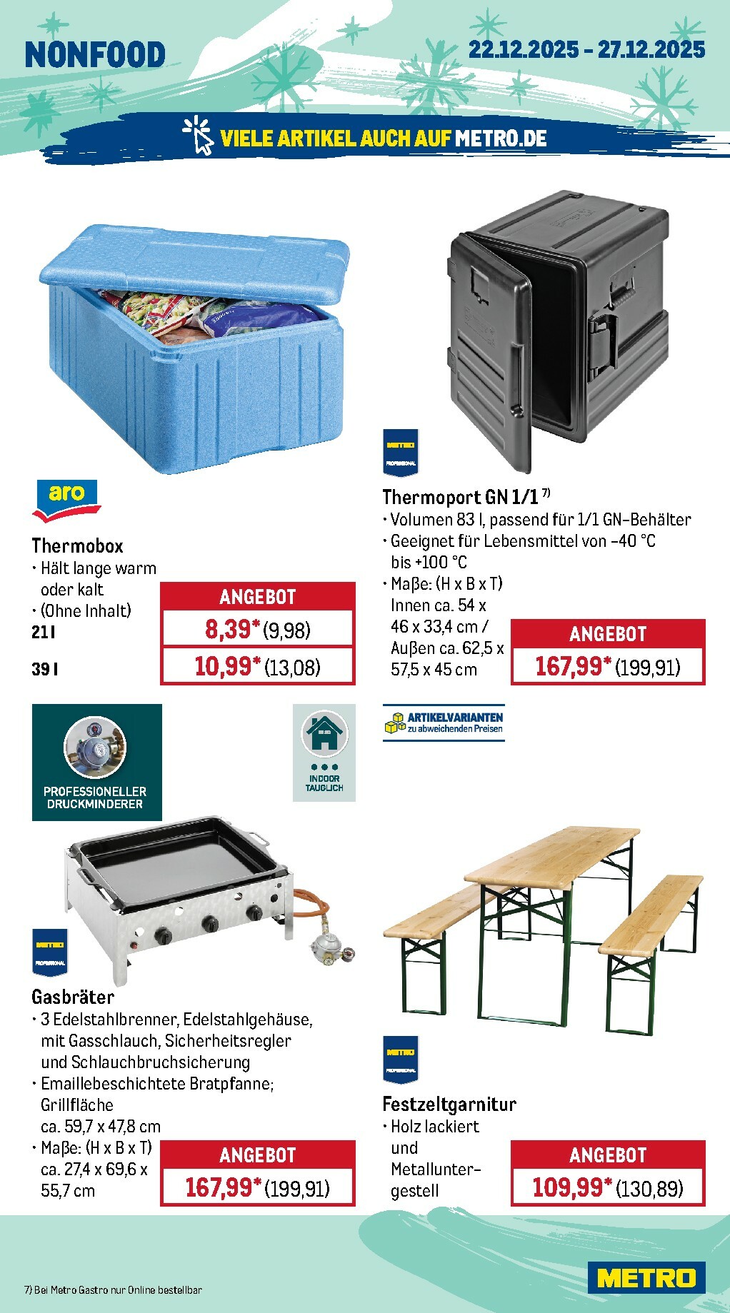 metro - Metro - Wochen-Angebote Gastro-Prospekt gültig vom 22.12. bis 27.12. - page: 22