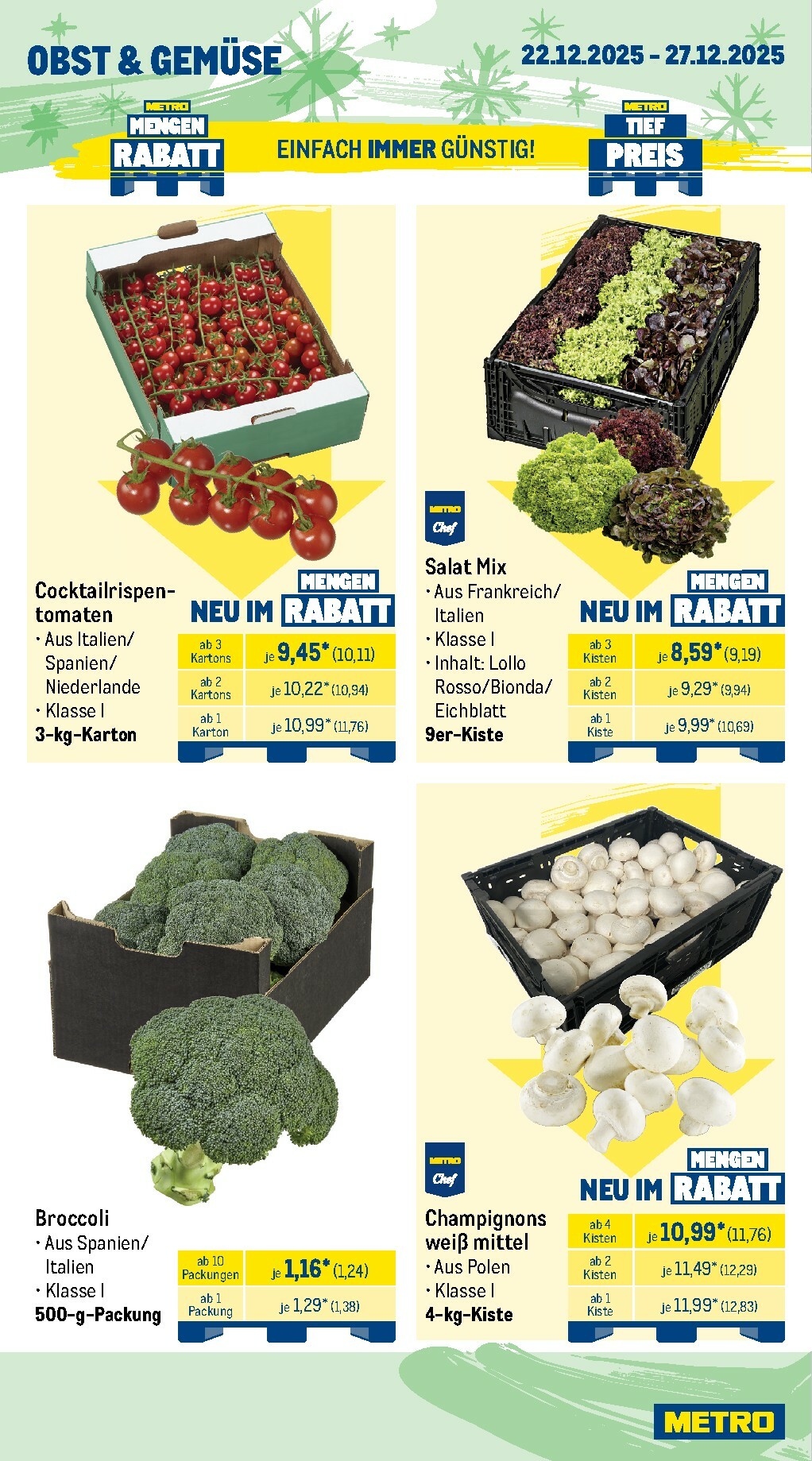 metro - Metro - Wochen-Angebote Gastro-Prospekt gültig vom 22.12. bis 27.12. - page: 8