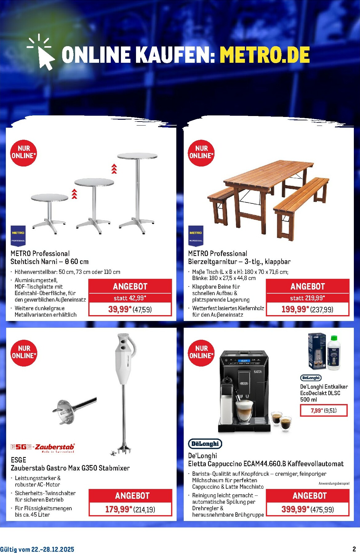 metro - Metro - Online: Wochen-Angebote-Prospekt gültig vom 22.12. bis 28.12. - page: 2