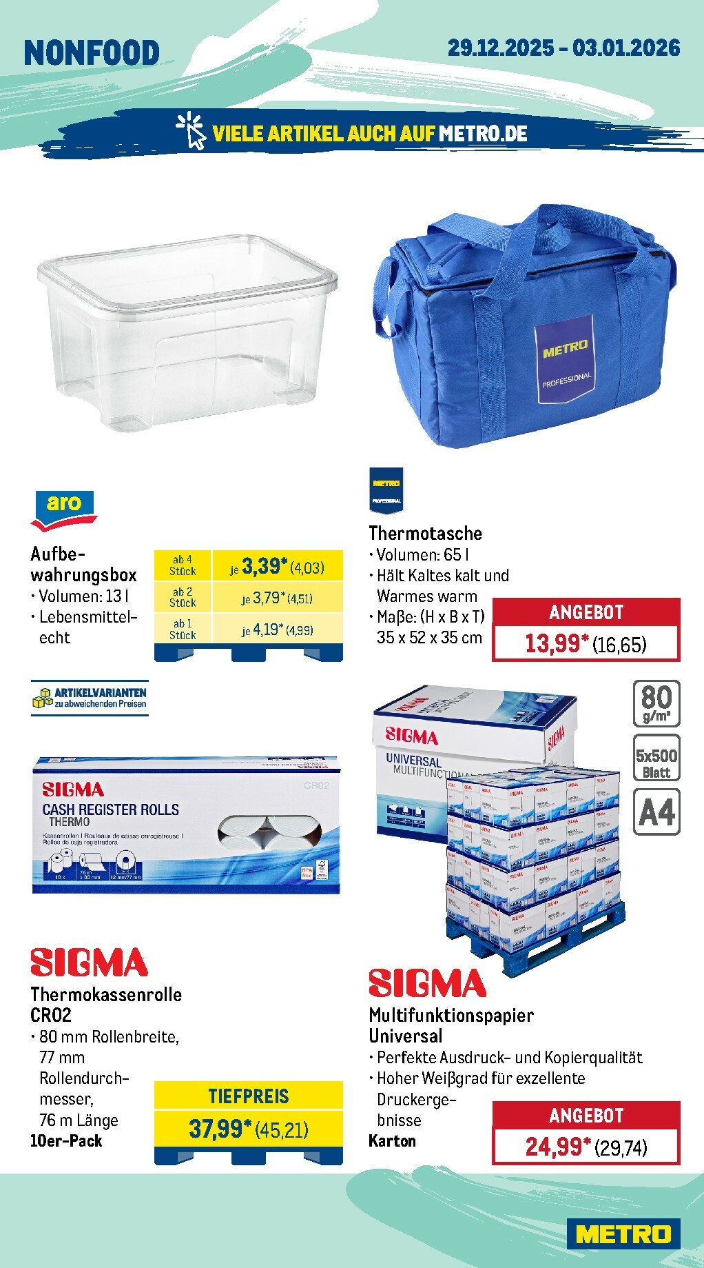 metro - Metro - Wochen-Angebote Gastro-Prospekt gültig vom 29.12. bis 03.01. - page: 19