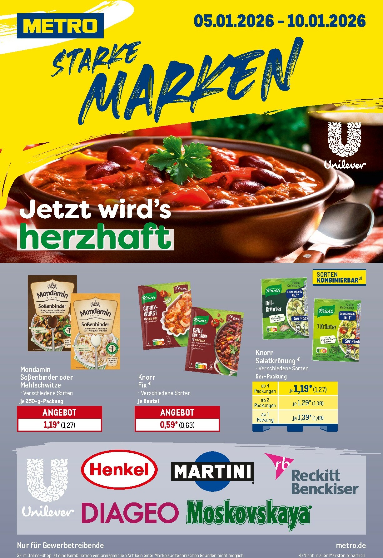 metro - Metro - Starke Marken-Prospekt gültig vom 05.01. bis 10.01.