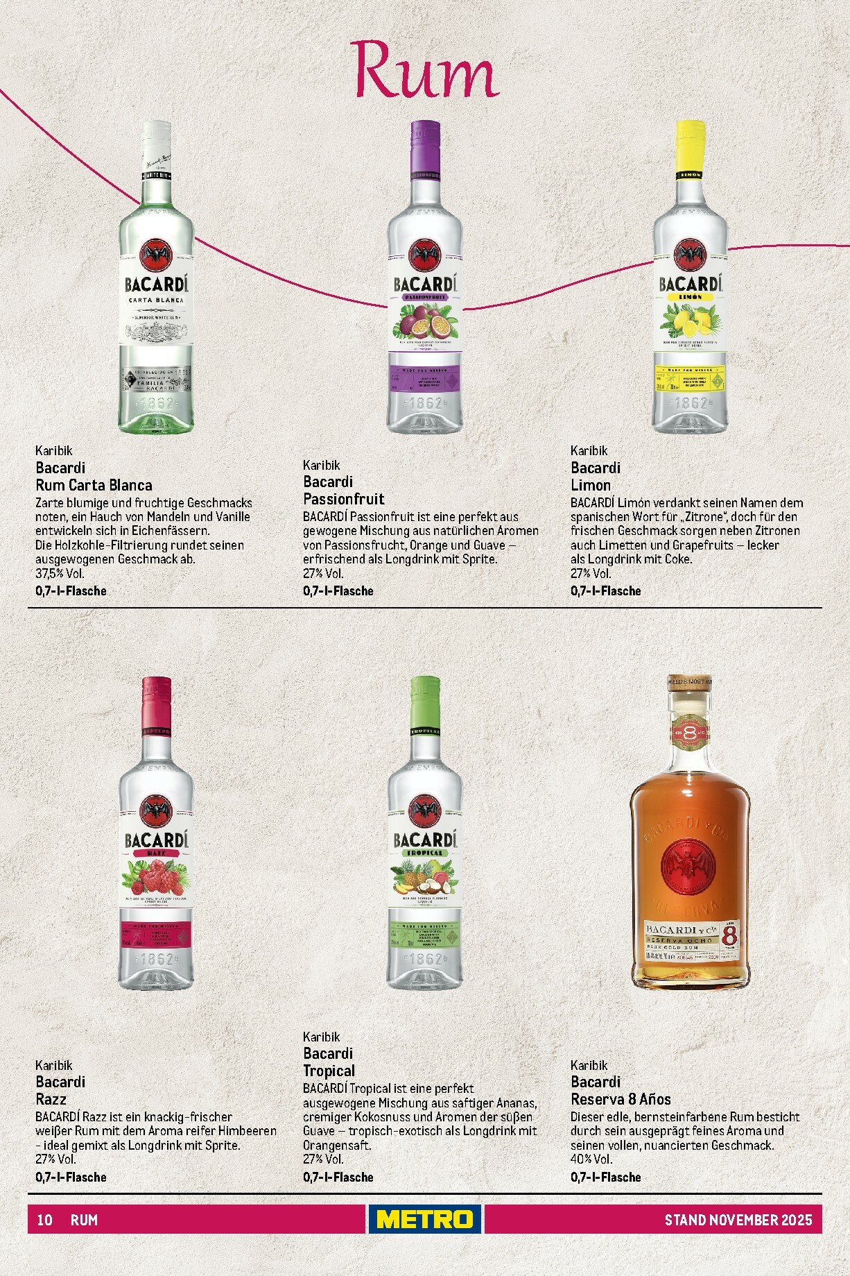 metro - Metro - Spirituosen Sortiment-Prospekt gültig vom 01.11. bis 31.08. - page: 10