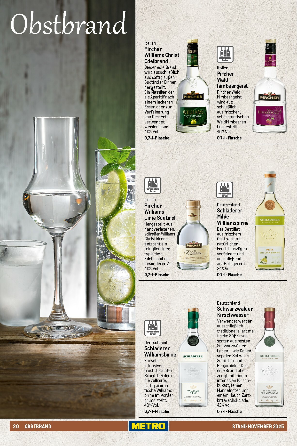 metro - Metro - Spirituosen Sortiment-Prospekt gültig vom 01.11. bis 31.08. - page: 20