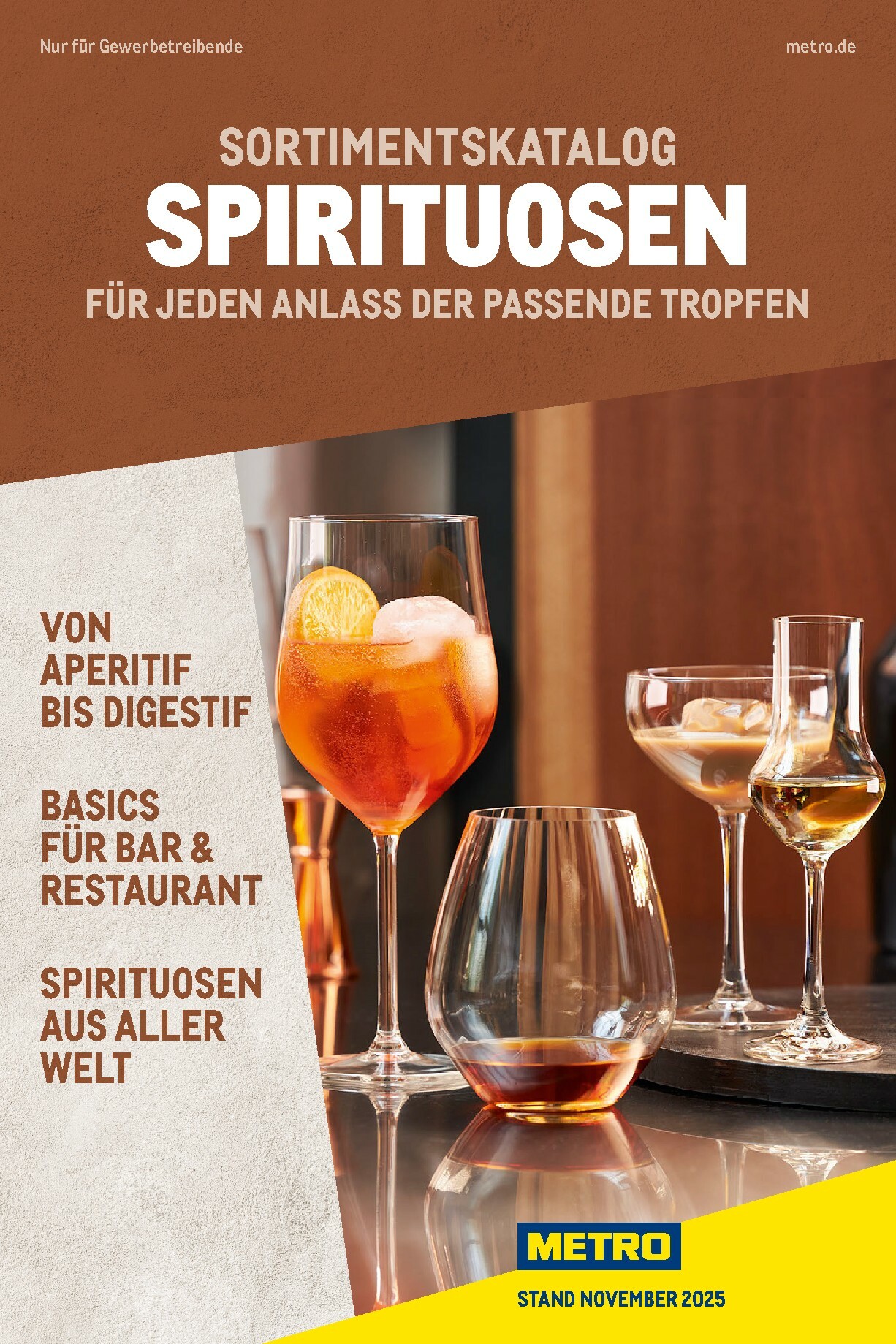 metro - Metro - Spirituosen Sortiment-Prospekt gültig vom 01.11. bis 31.08.