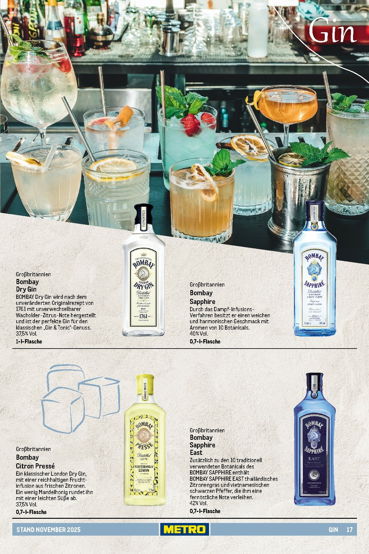 metro - Metro - Spirituosen Sortiment-Prospekt gültig vom 01.11. bis 31.08. - page: 17