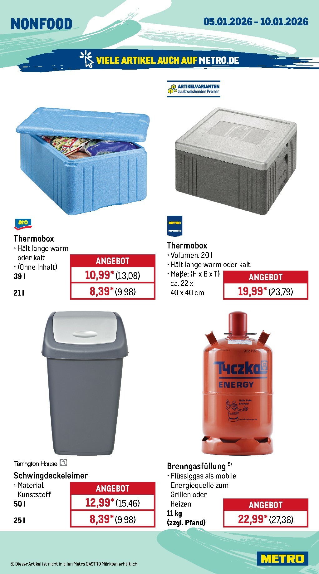 metro - Metro - Wochen-Angebote Gastro-Prospekt gültig vom 05.01. bis 10.01. - page: 20