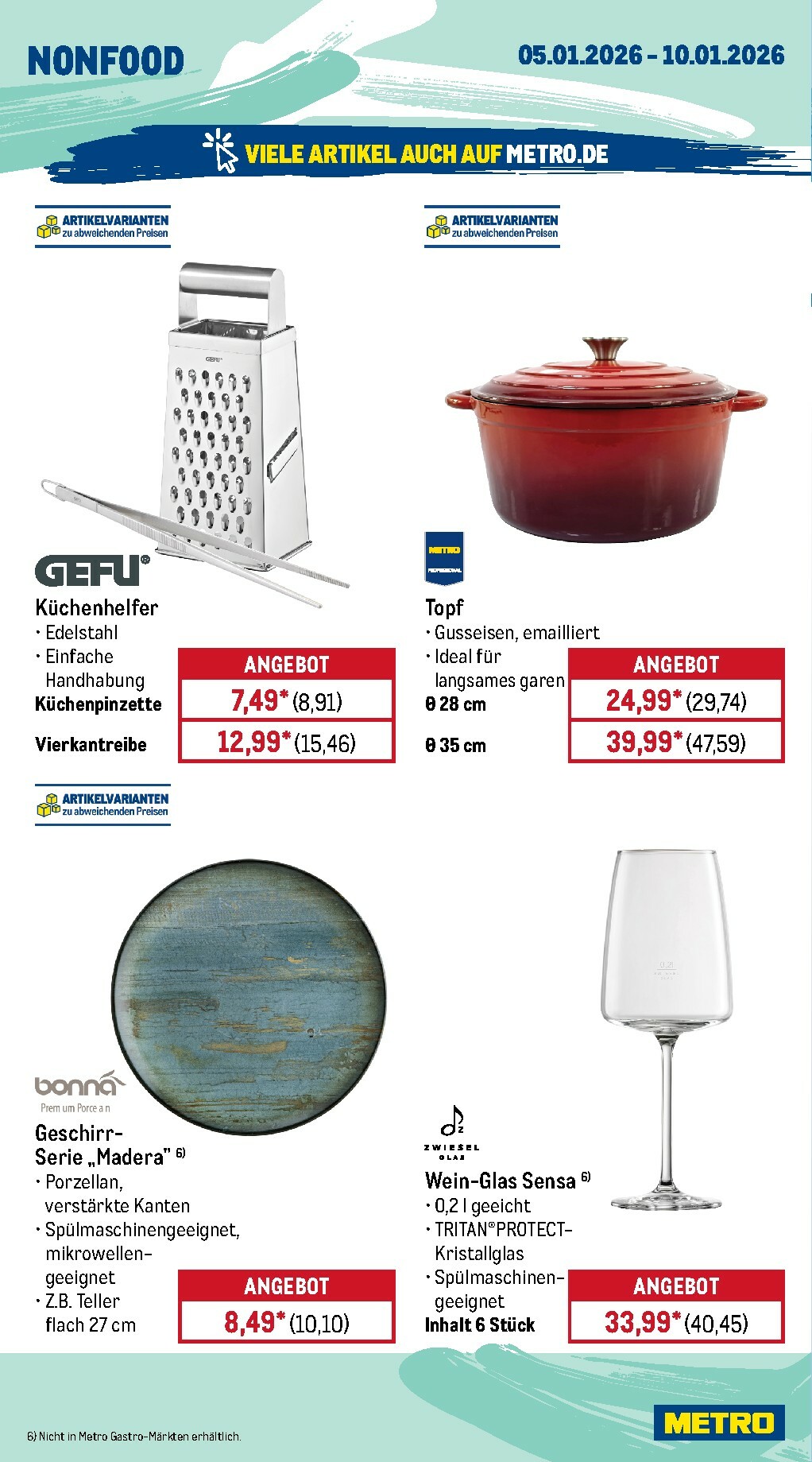 metro - Metro - Wochen-Angebote-Prospekt gültig vom 05.01. bis 10.01. - page: 22