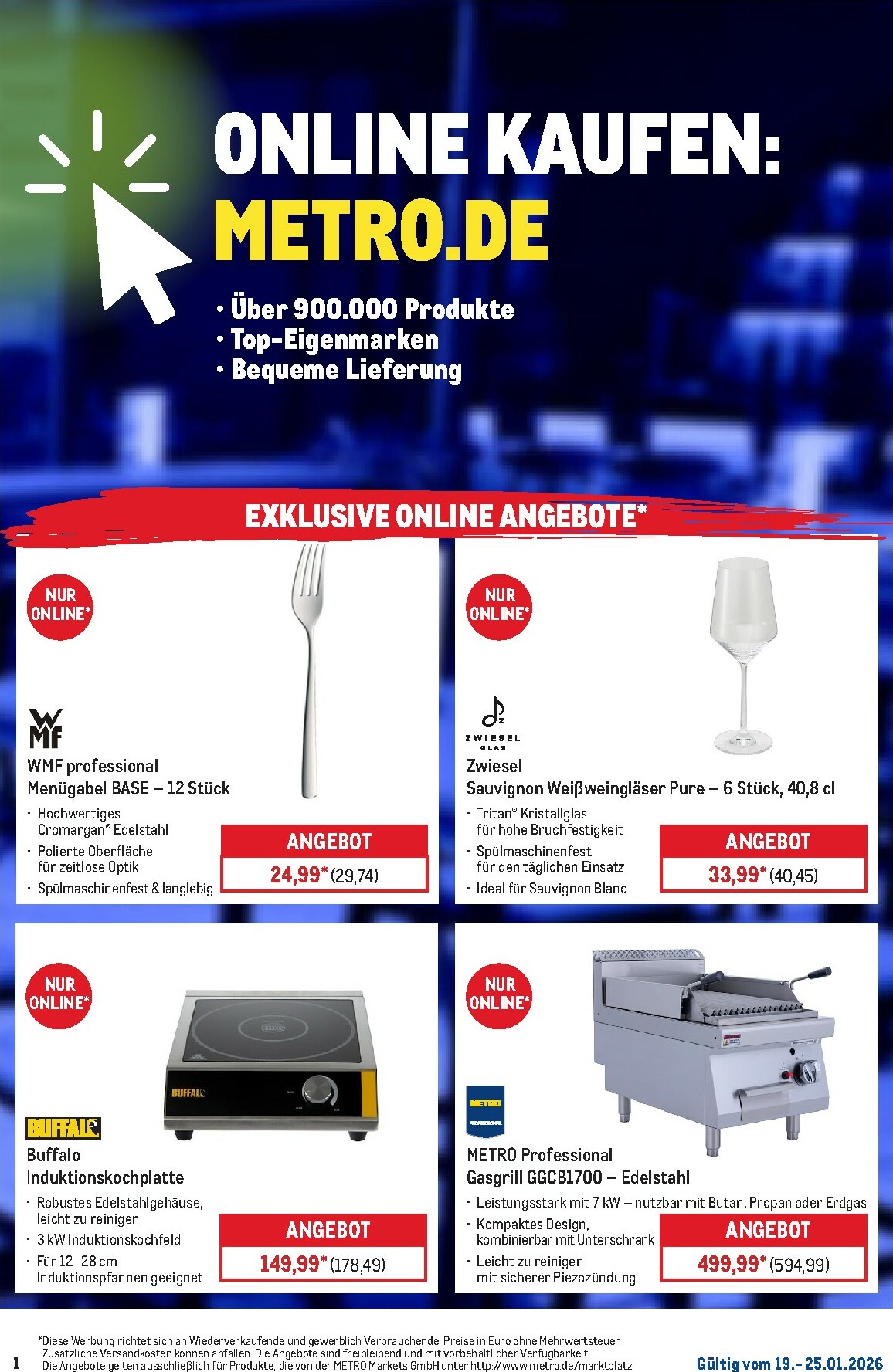 metro - Metro - Online: Wochen-Angebote-Prospekt gültig vom 19.01. bis 25.01.