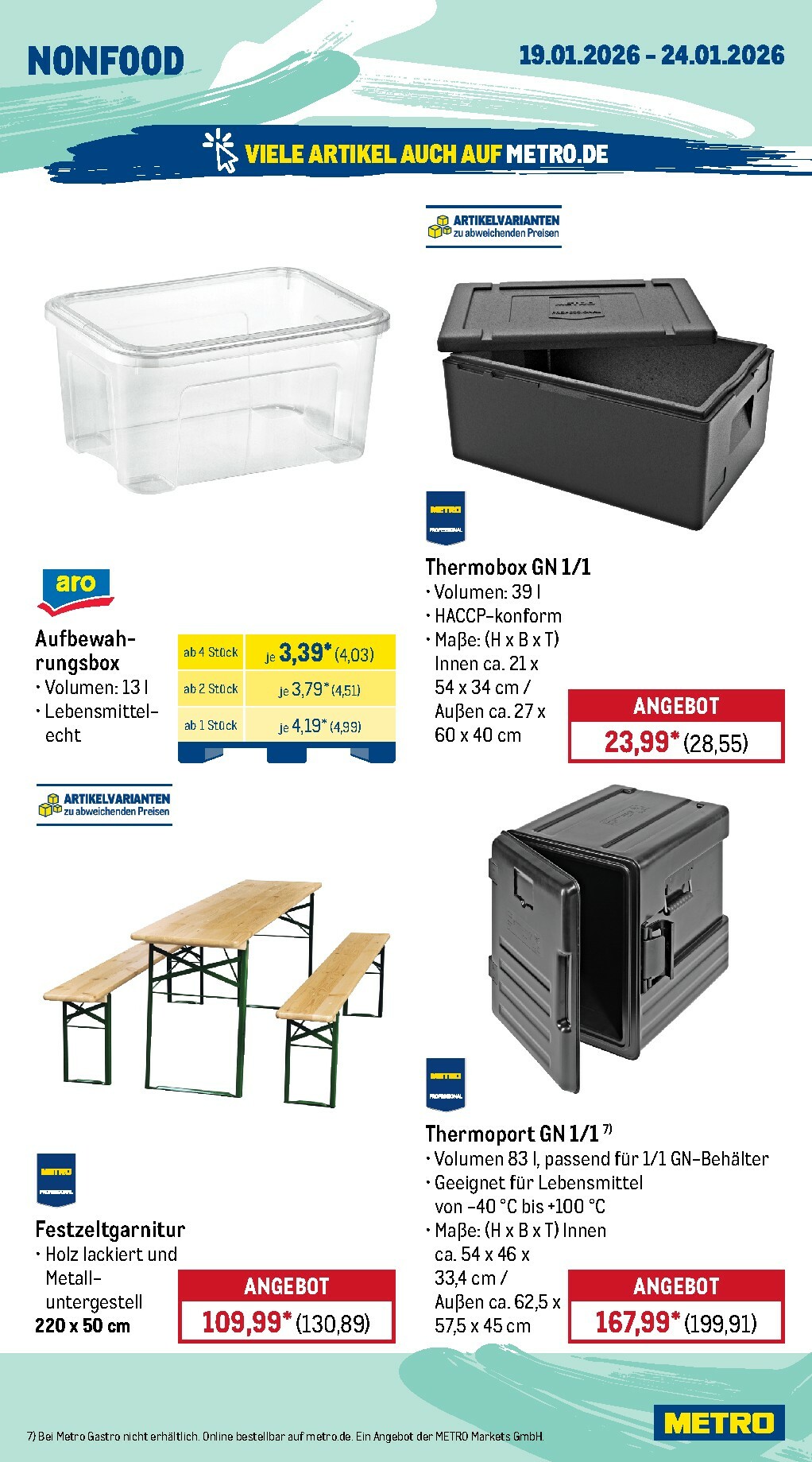 metro - Metro - Wochen-Angebote Gastro-Prospekt gültig vom 19.01. bis 24.01. - page: 21
