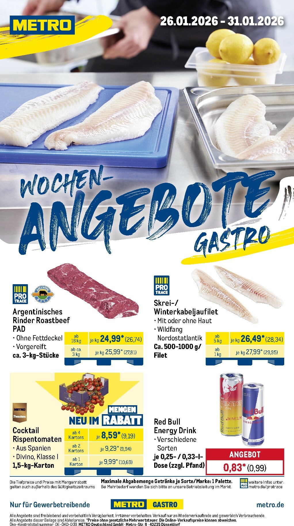 metro - Metro - Wochen-Angebote Gastro-Prospekt gültig vom 26.01. bis 31.01.