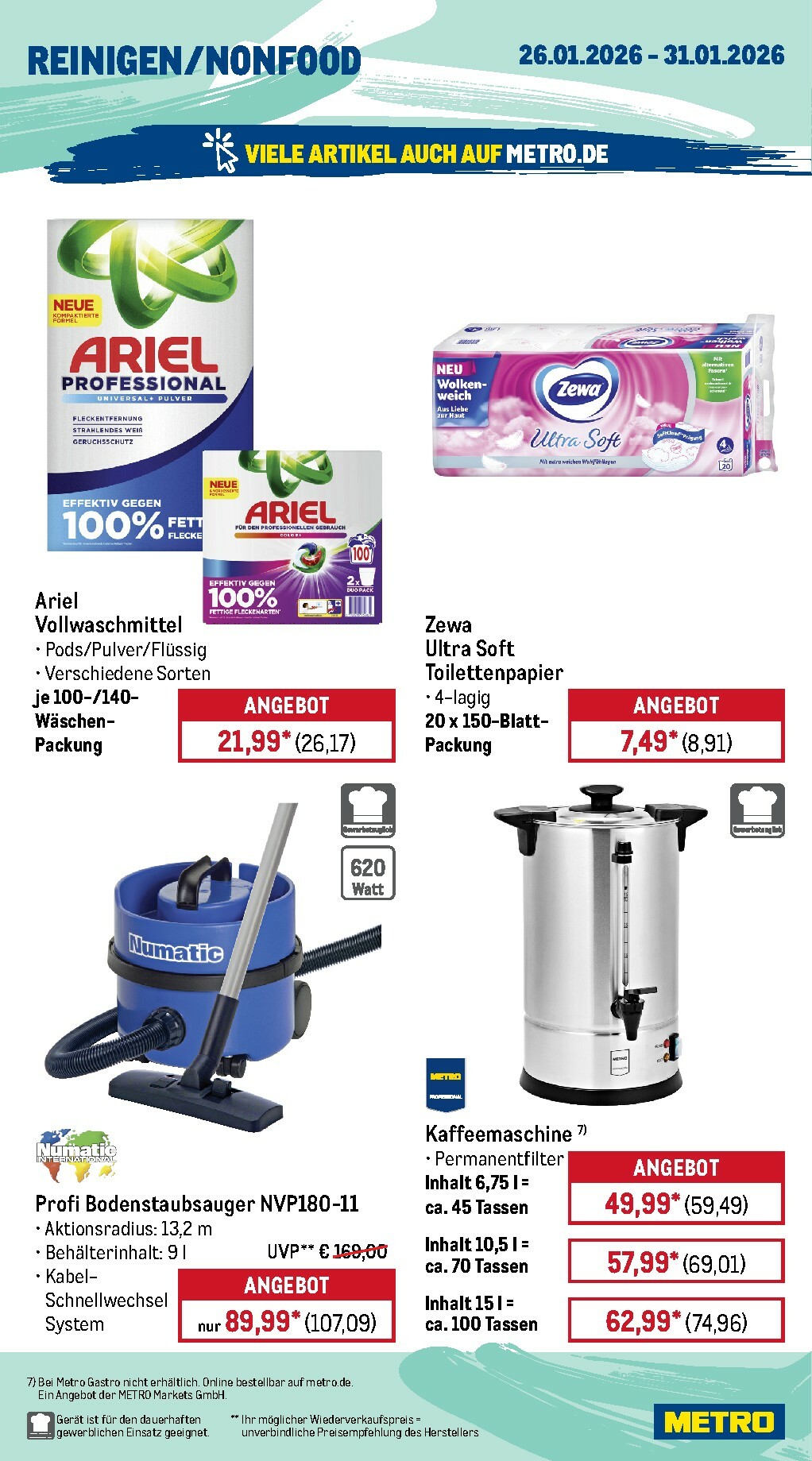 metro - Metro - Wochen-Angebote Gastro-Prospekt gültig vom 26.01. bis 31.01. - page: 17