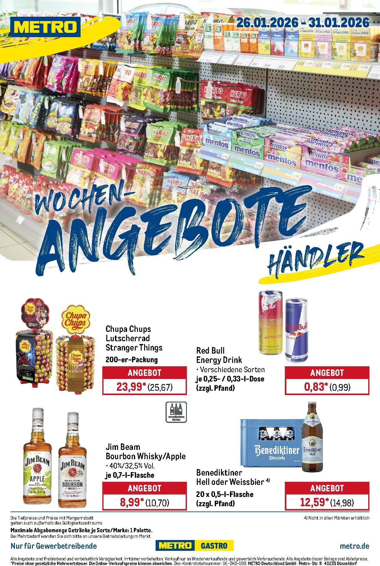 metro - Metro - Wochen-Angebote Händler-Prospekt gültig vom 26.01. bis 31.01. - page: 1